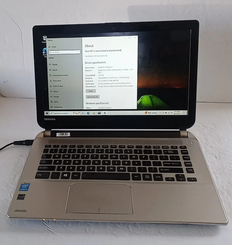 TOSHIBA SATELLITE E45-B4200 14″ INTEL CORE i5 1.70-2.40GHz 6GB 500GB WIN 10 H