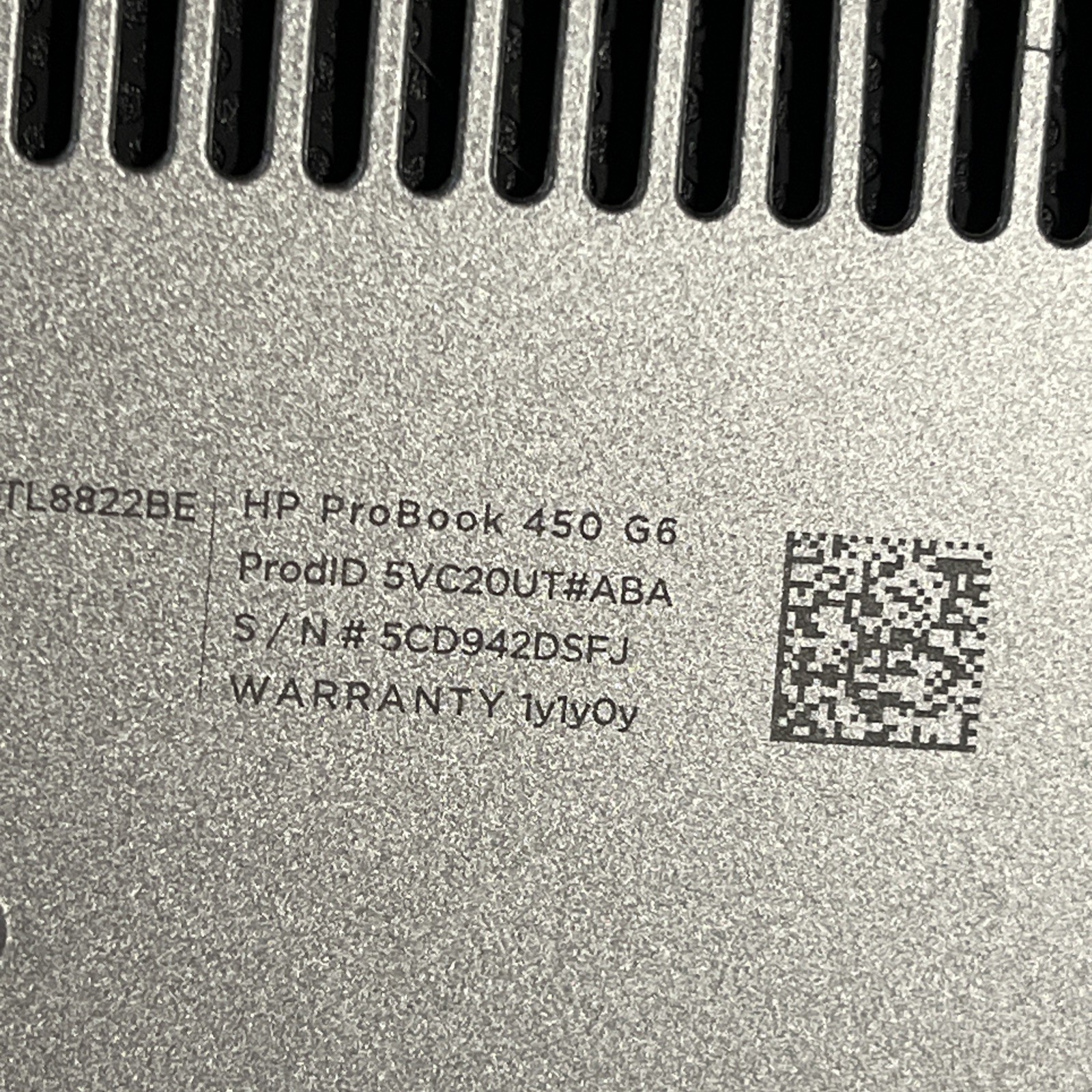 HP PROBOOK 450 G6 INTEL CORE I3 8TH GEN 8GB RAM NO HD