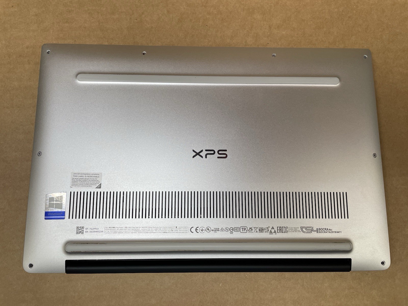 Dell XPS 13 9380, Intel Core i7-8665U @ 1.90GHz, 16GB RAM, NO SSD, No OS,