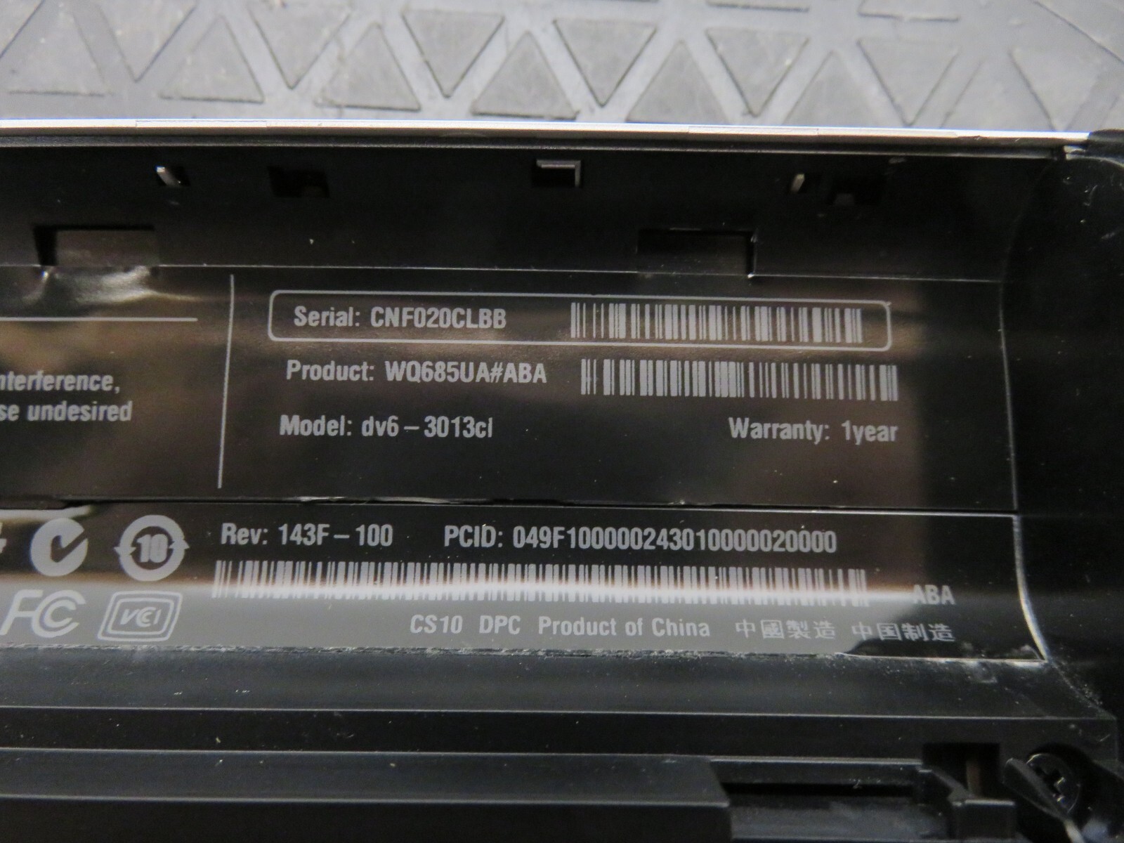 HP Pavilion DV6-3013cl Laptop AMD Phenom 2 x4 4GB Ram No HDD or Battery