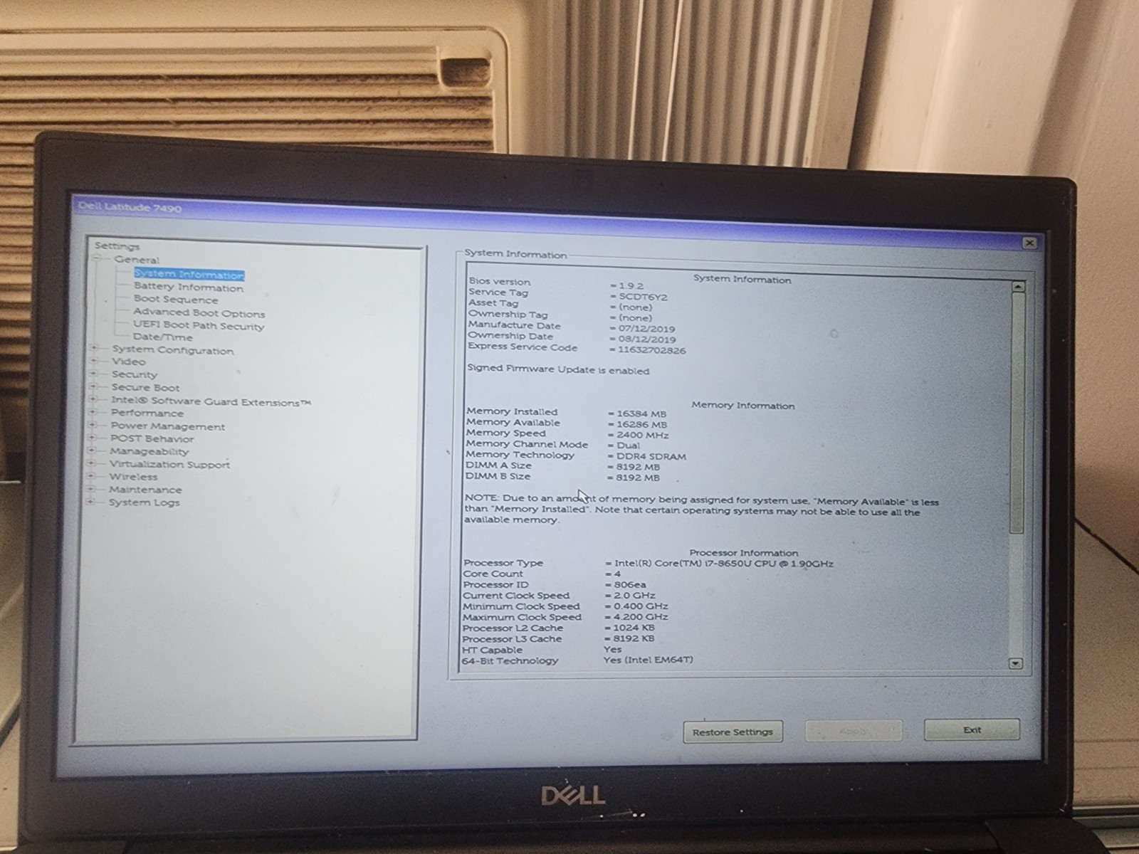 Dell Latitude 7290 12.5″ FHD Core i7-8650U 1.9Ghz 16GB RAM 500GB SSD Laptop