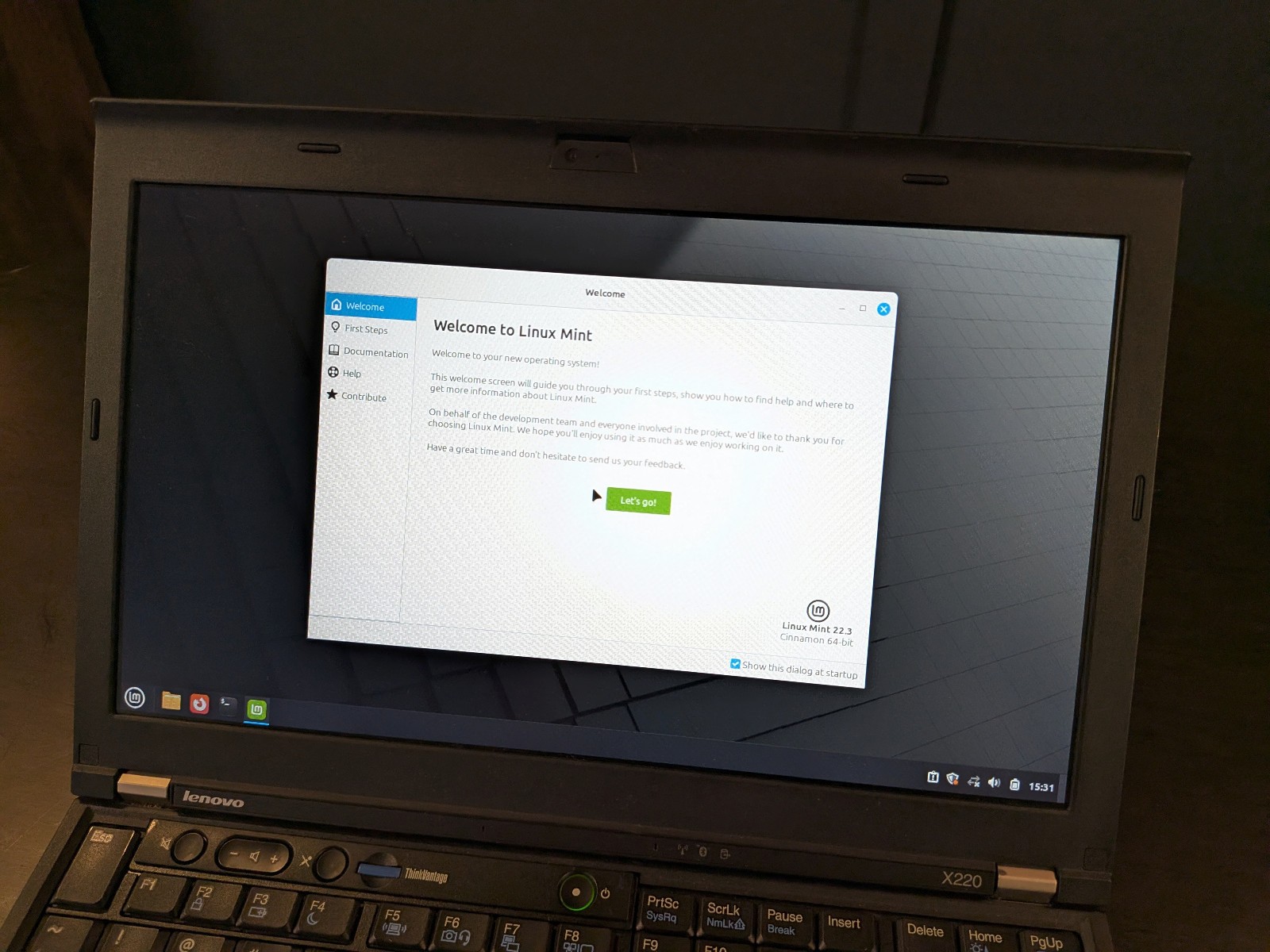 Lenovo ThinkPad X220 12″ Linux Mint Core I5-2540M, 16GB RAM 160GB SSD