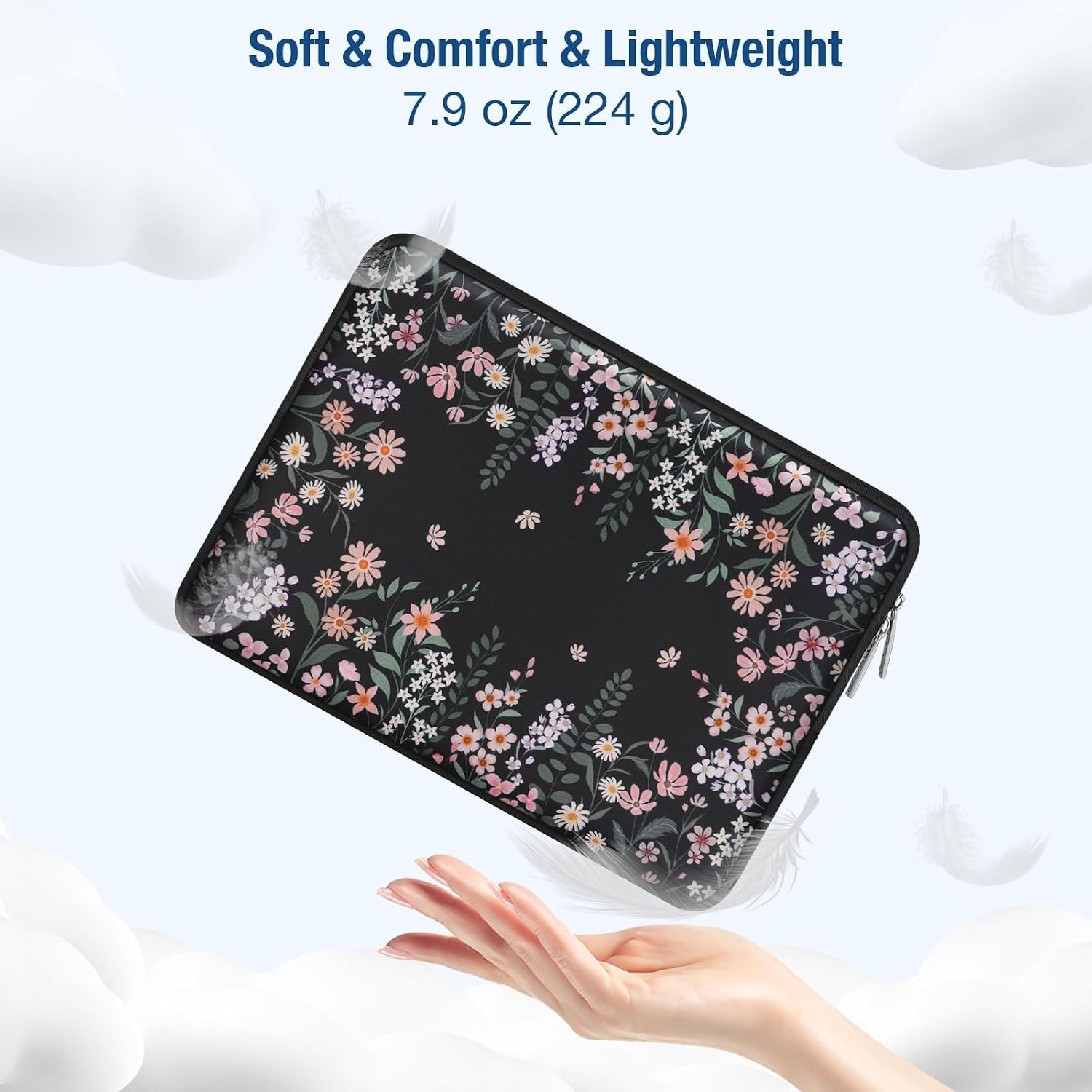 Neoprene Laptop Sleeve for 13-14 Inch Laptops, Compatible with MacBook Pro/Air 1