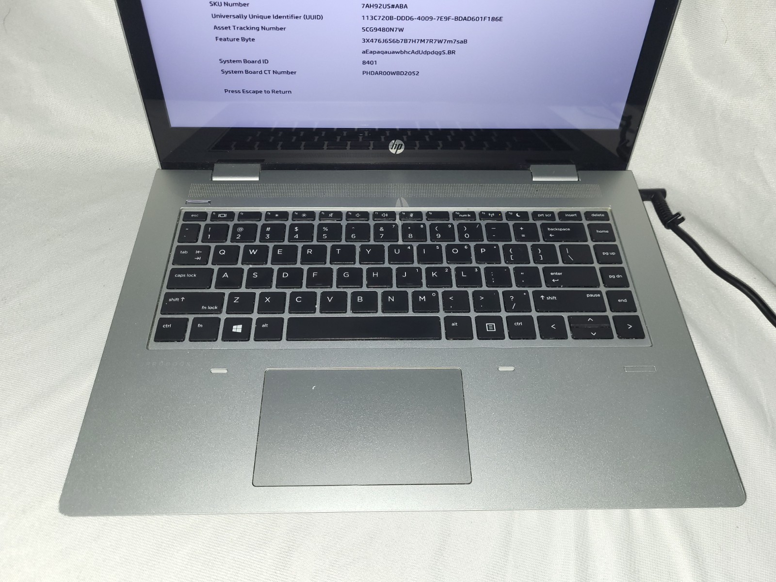 HP ProBook 645 Touch Screen G4 Ryzen 5 Pro 2500u 2.0GHz 8GB No Hard Drive