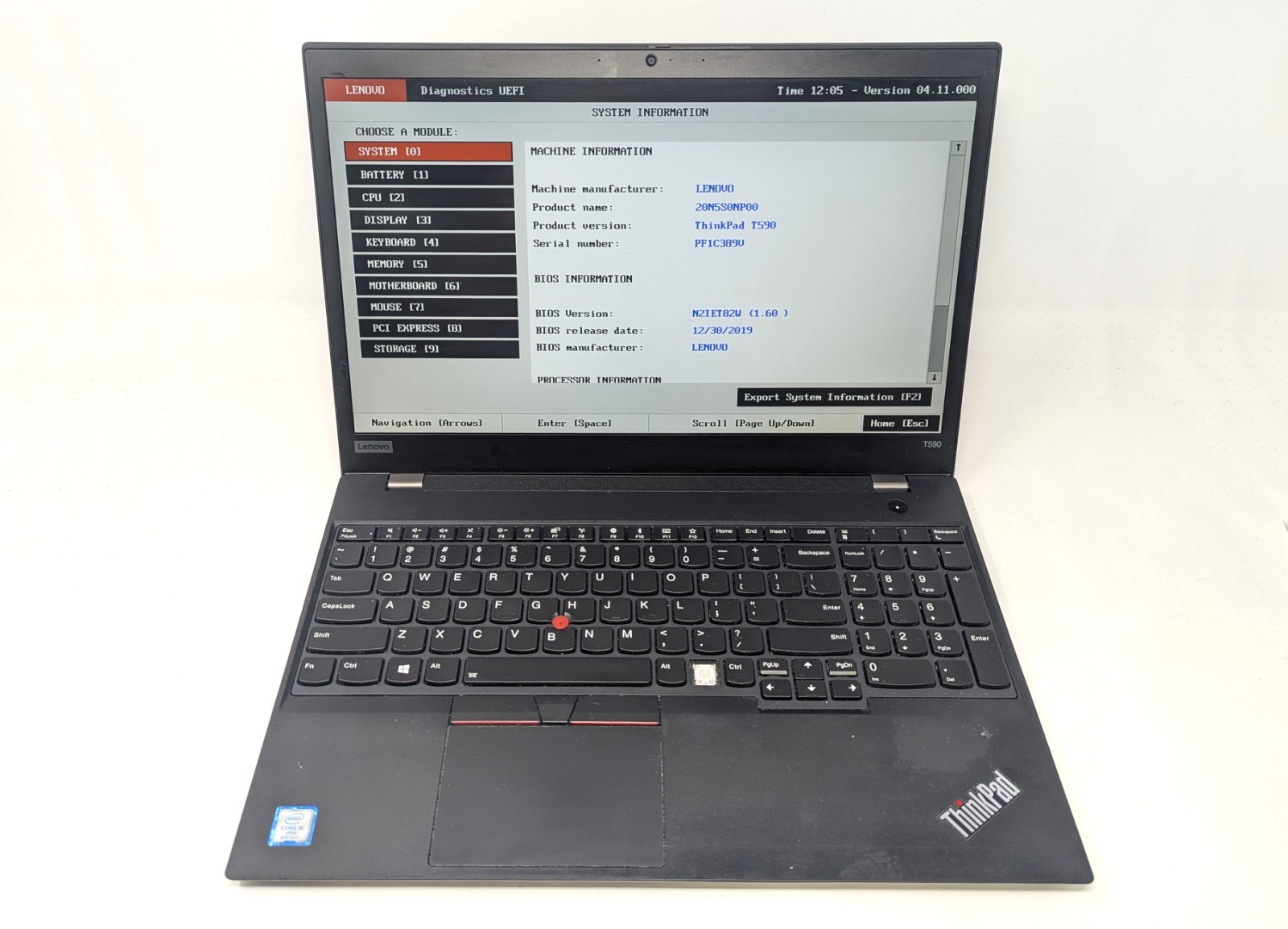 Lenovo ThinkPad T590 – Intel Core i5-8365U 16GB DDR4 RAM 128GB SSD No OS/AC
