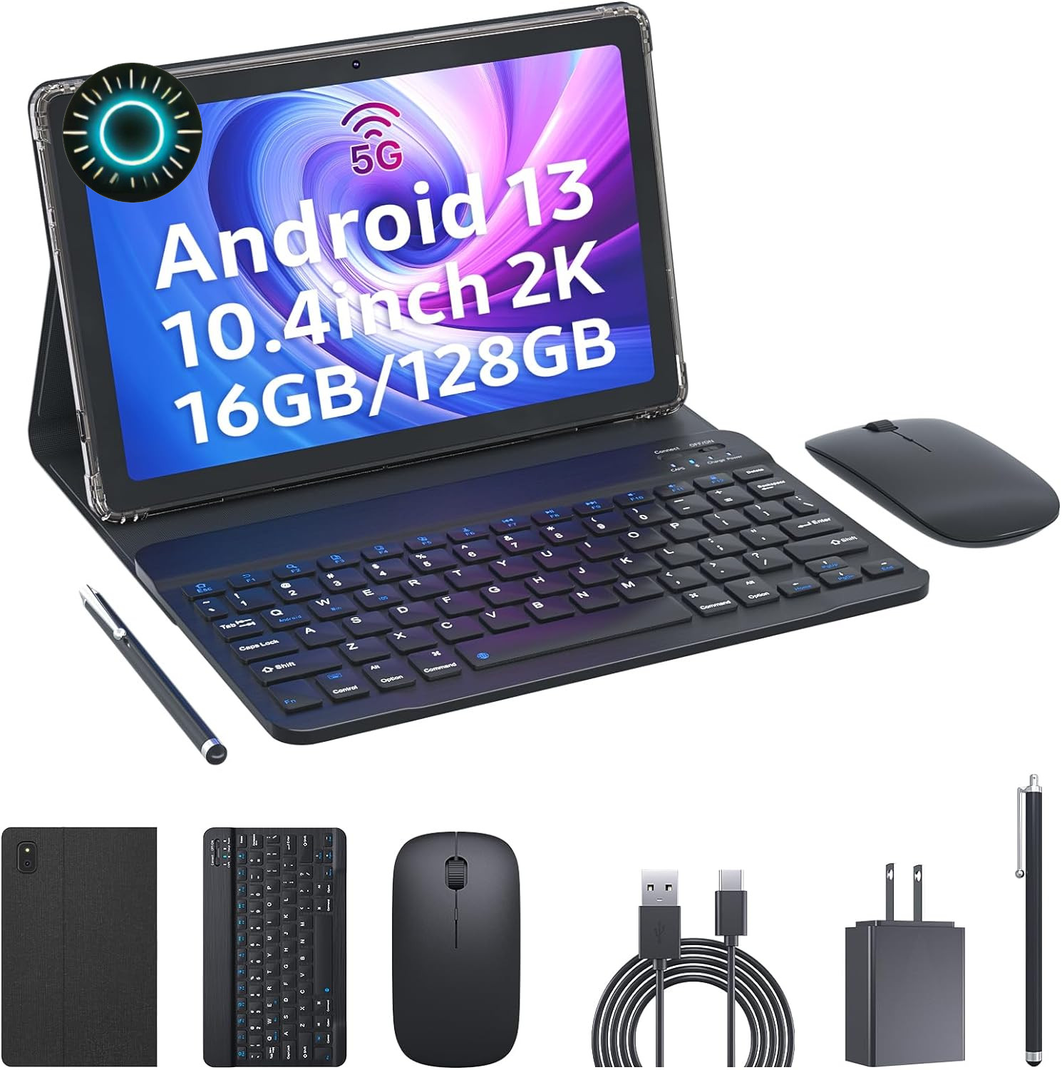 Tablet with Keyboard and Case Android 13.0 10.4 Inch 16GB RAM+128GB ROM 2000 NEW