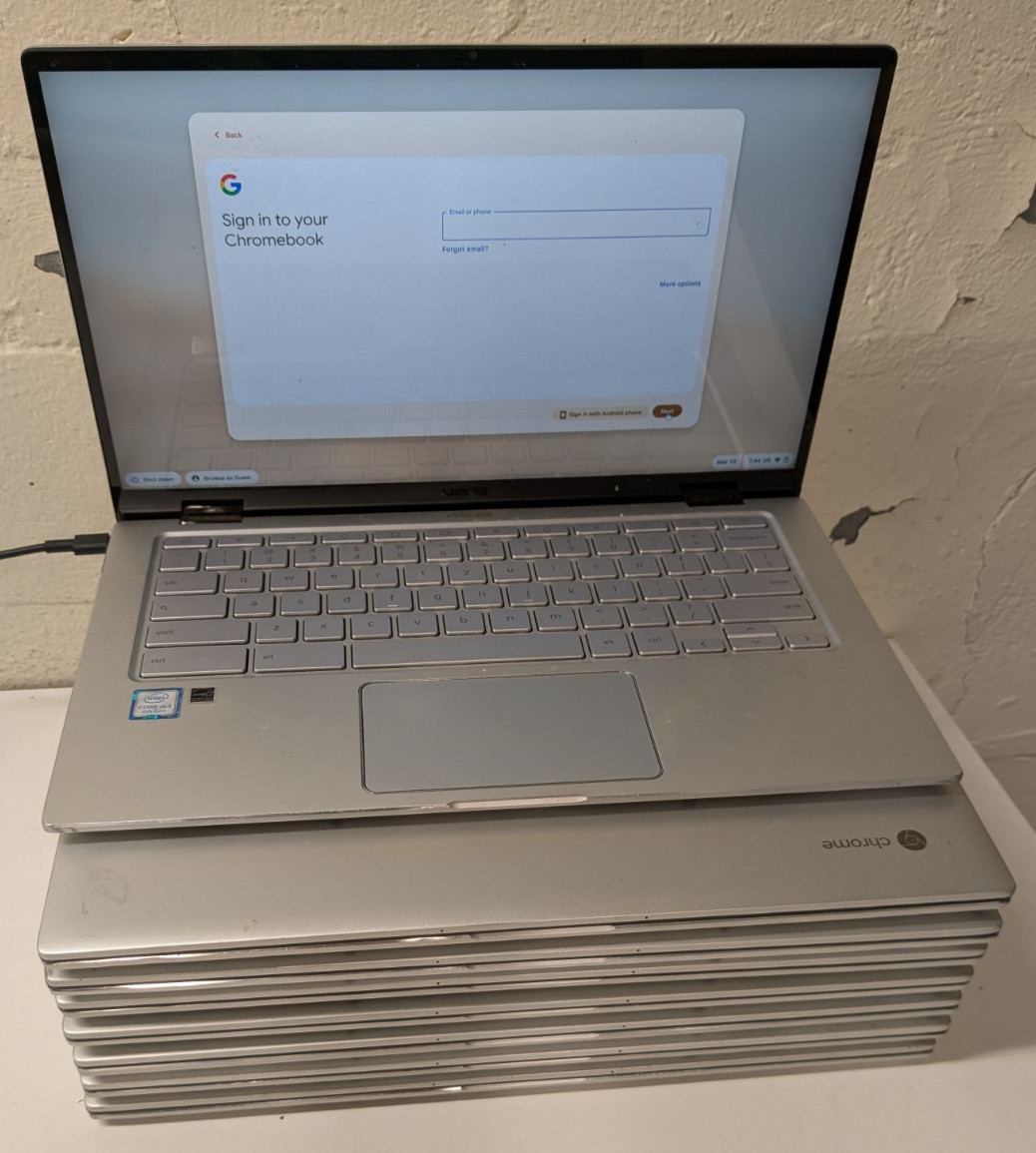 Lot of 8 Asus ChromeBook C434T Intel m3-8100y 8GB 64GB eMMC SOLD AS-IS