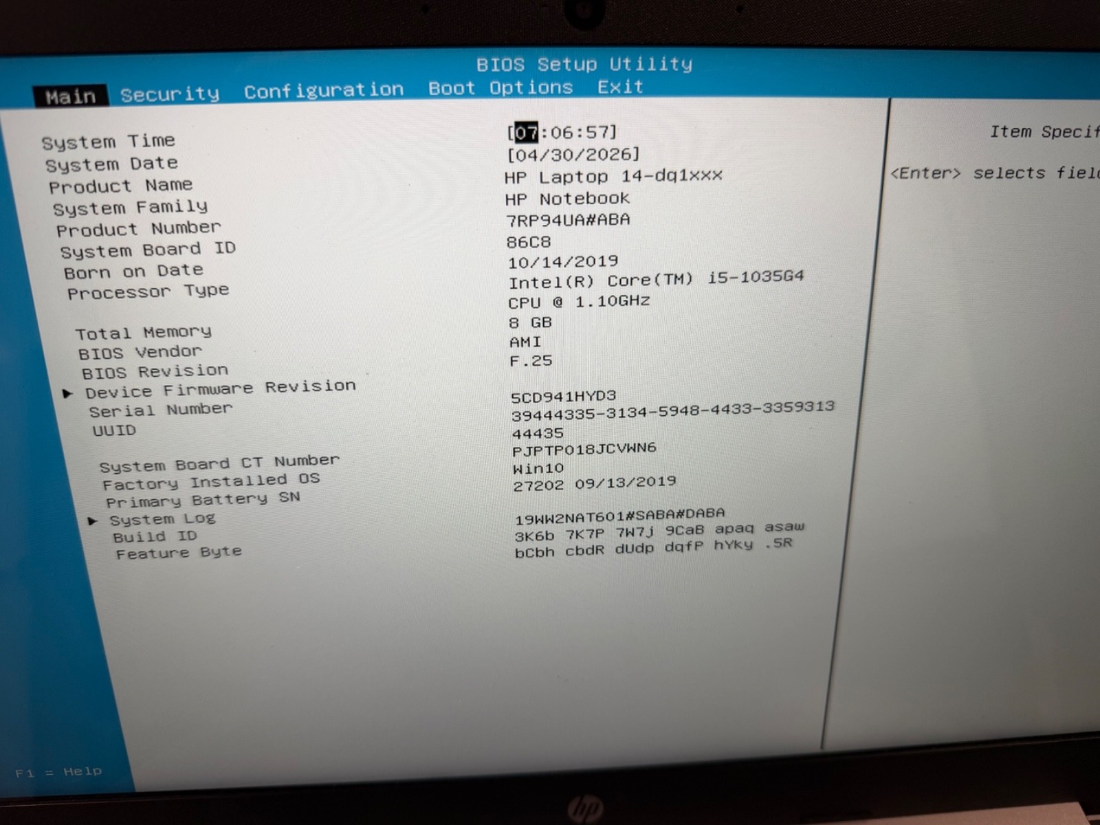 HP Laptop 14-dq1033cl