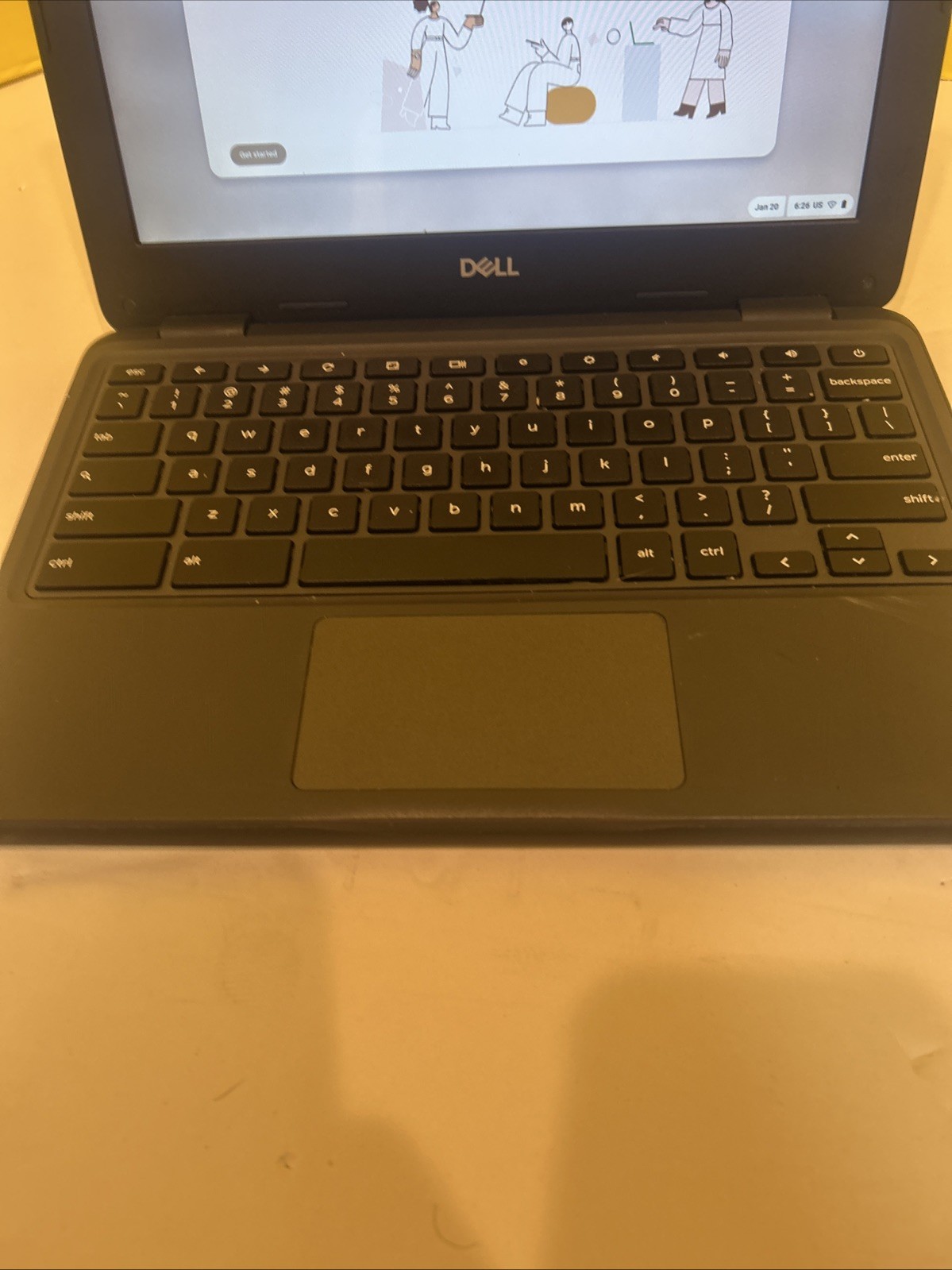 Dell Chromebook 3100 Touchscreen Tested Working No Charger Bezel Issue