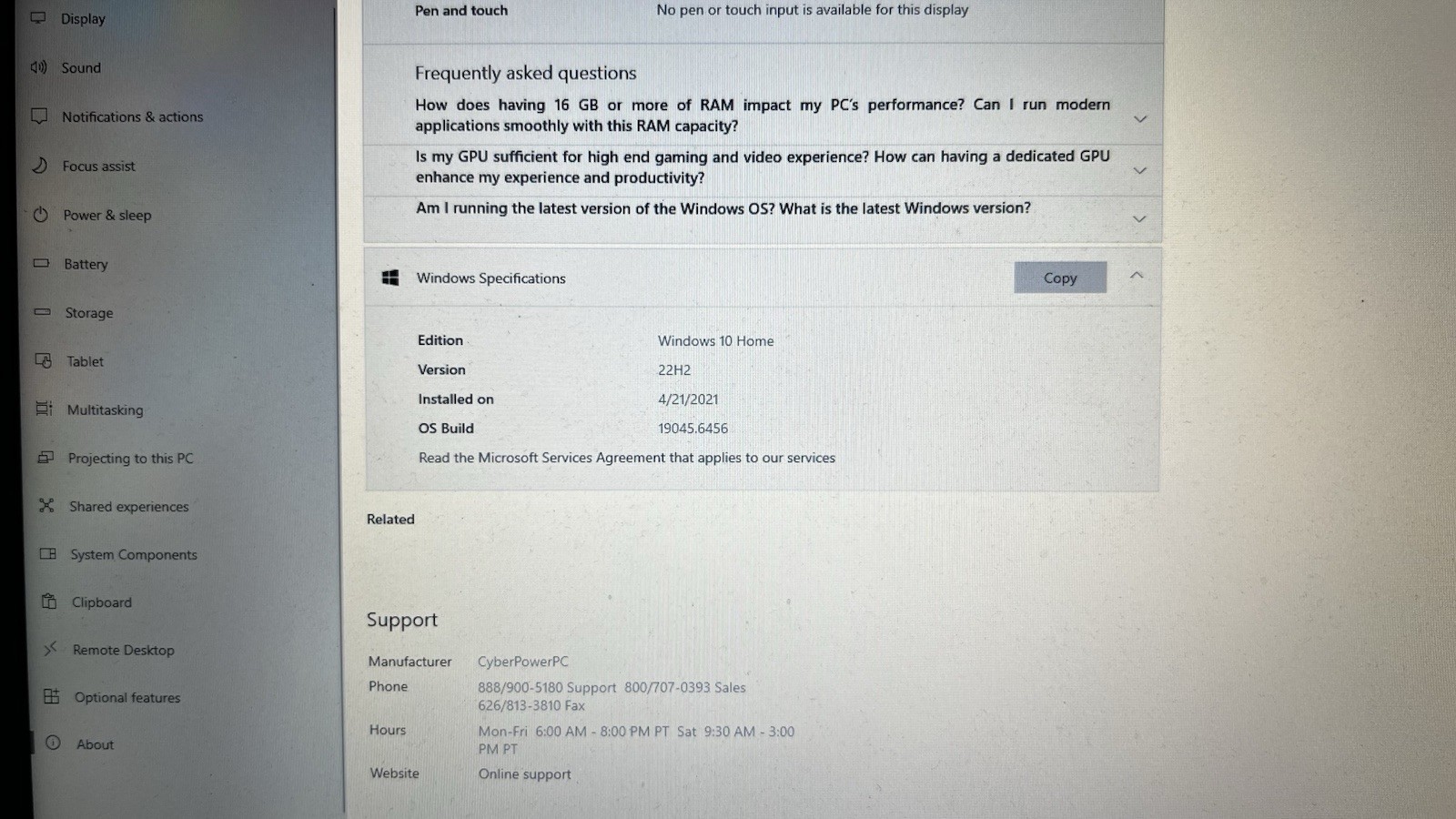 2013 CyberPowerPC Fangbook Evo HX6- Intel Core i7-4700MQ NVIDIA GeForce GTX 765M
