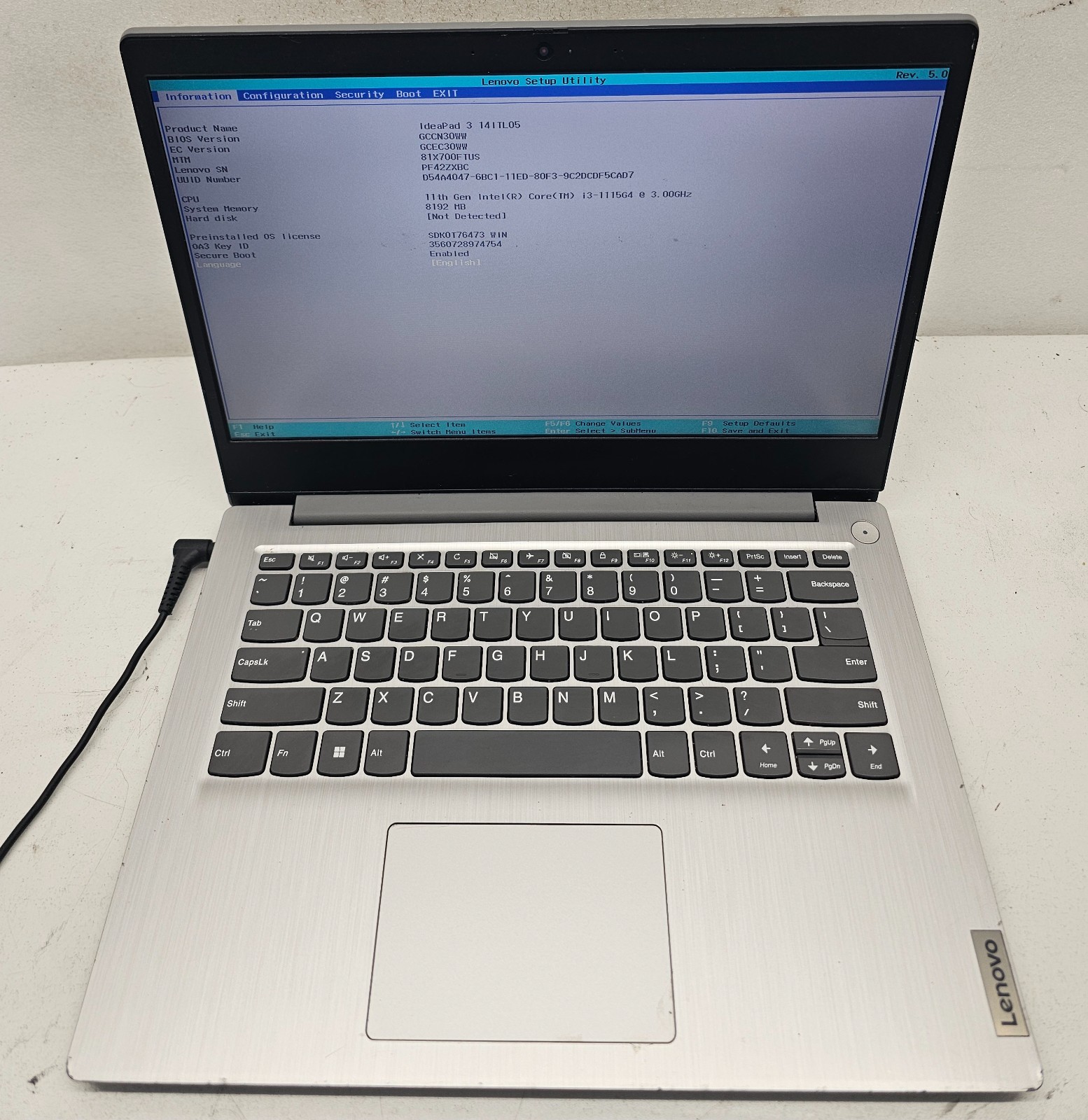 Lenovo IdeaPad 3-14ITL05 14″ Laptop Intel Core i3-1115G4 8GB Ram NO HD/OS (FL)