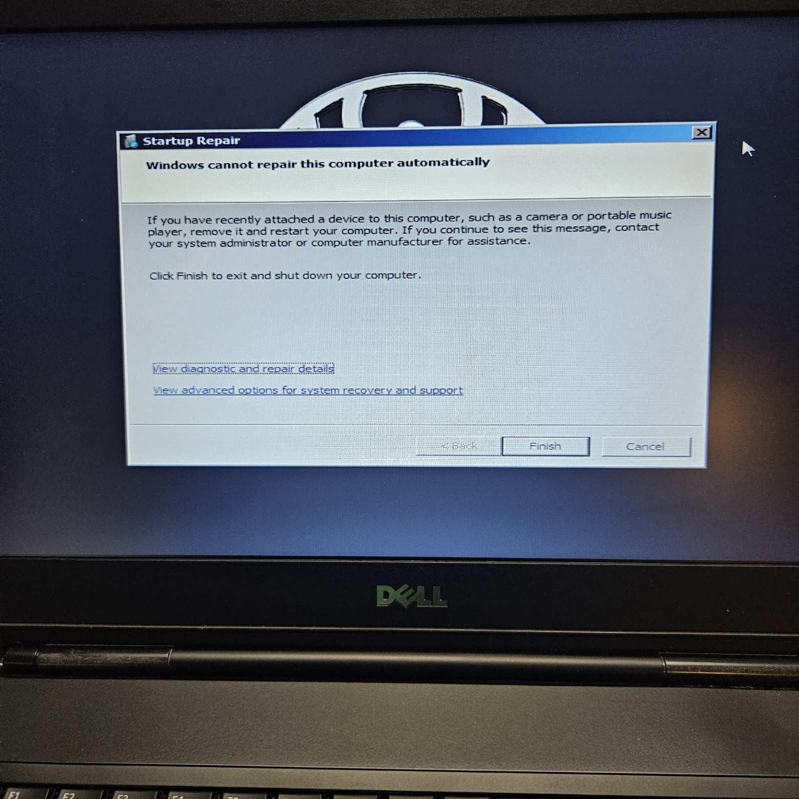 Dell Latitude E5430 Laptop i5 Powers On. Shows Error