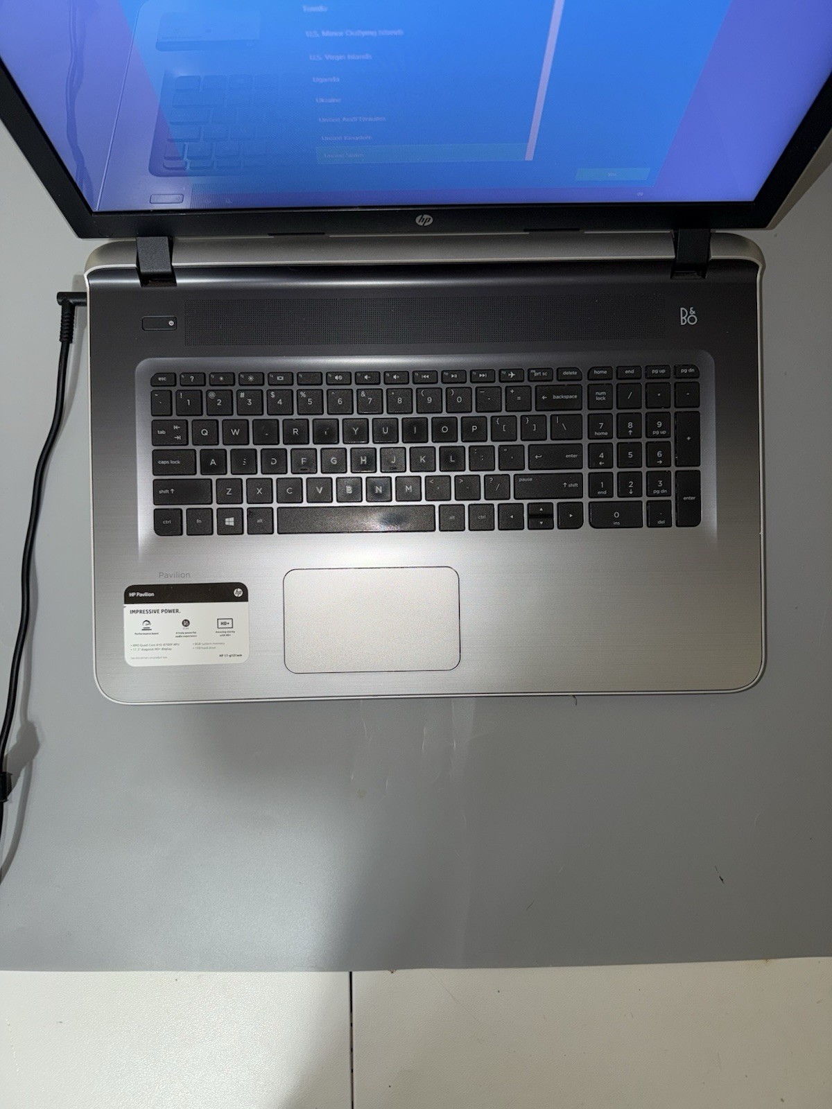 HP Pavilion 17-g121wm Laptop AMD A10-8700P, 8GB RAM, 1TB HDD – For Parts