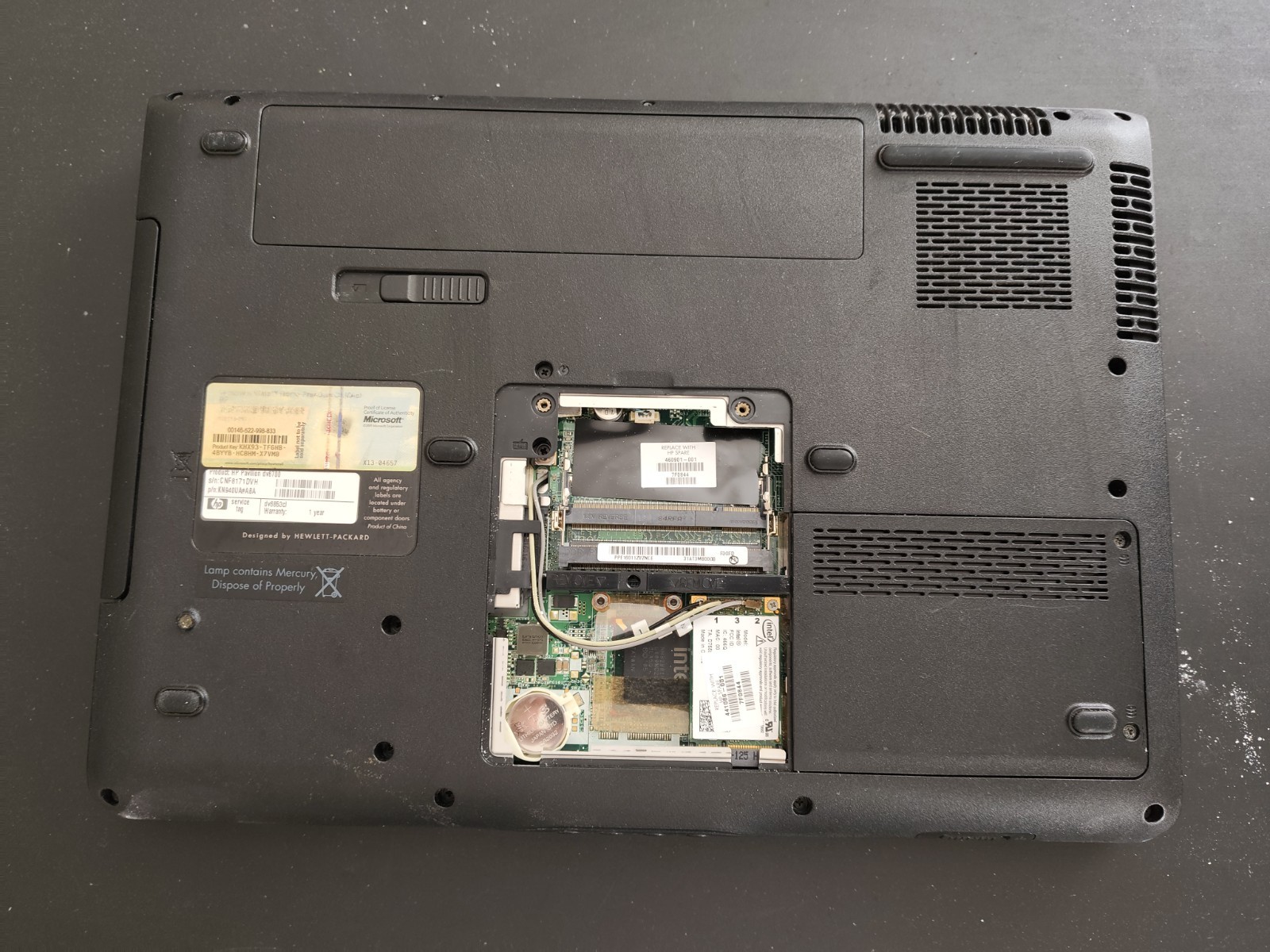 HP Pavilion DC9700 Laptop w/ HDD & OEM Charger – NO RAM. AS IS/ Tested