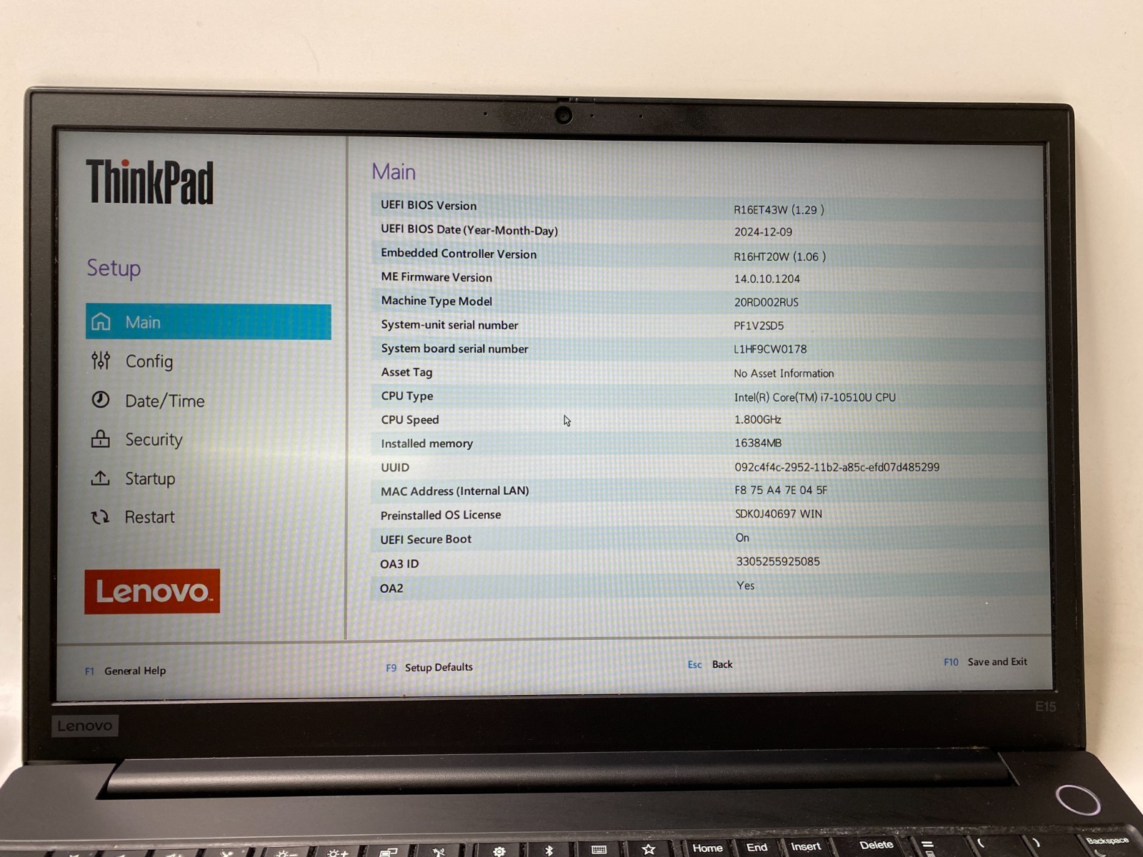 Lenovo ThinkPad E15 15.6″ i7-10510u 16GB DDR4 480GB SSD Win11P – Heavy Wear