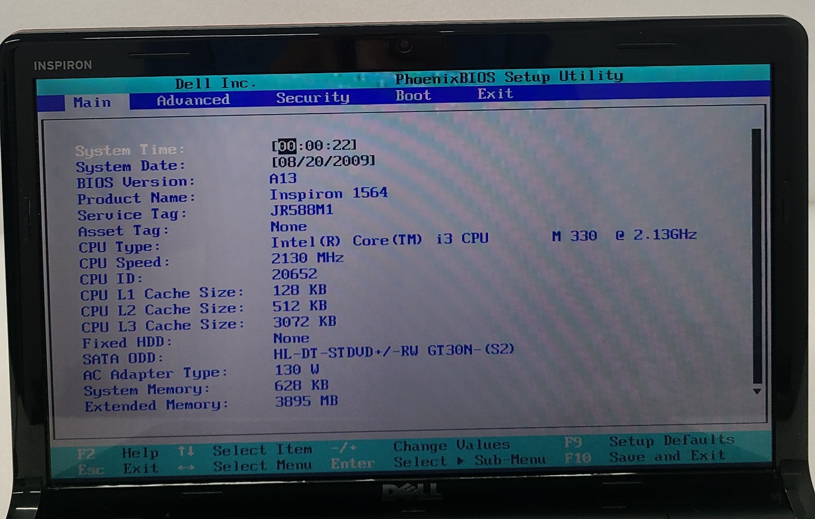 Dell Inspiron 1564 Laptop Intel I3-M330 3GB Ram NO HD/OS (FL)