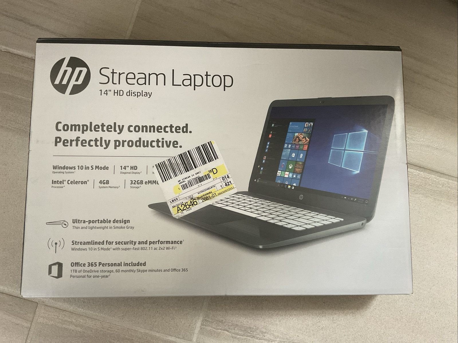 HP Stream 14-cb012wm 14″ (32GB eMMC, Intel Celeron N3060. 1.6 GHz, 4GB) Laptop –