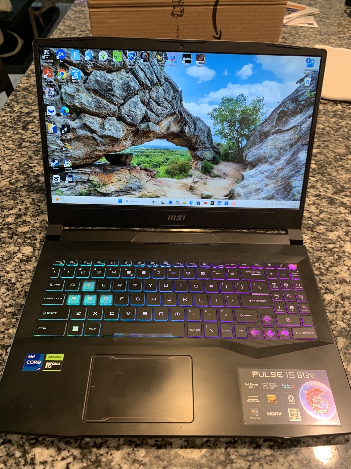 MSI Pulse 15 B13VFK Laptop Intel Core I7 13th Gen, 32GB RAM, 1TB SSD, RTX 4060
