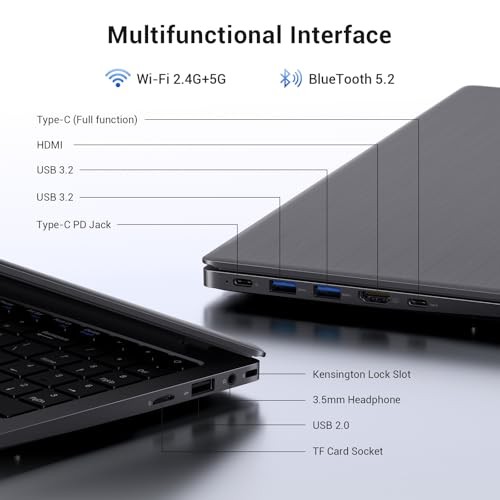 2026 Laptop Computer, 15.6″ FHD IPS Display, Pentium Gold 6500Y 256 GB