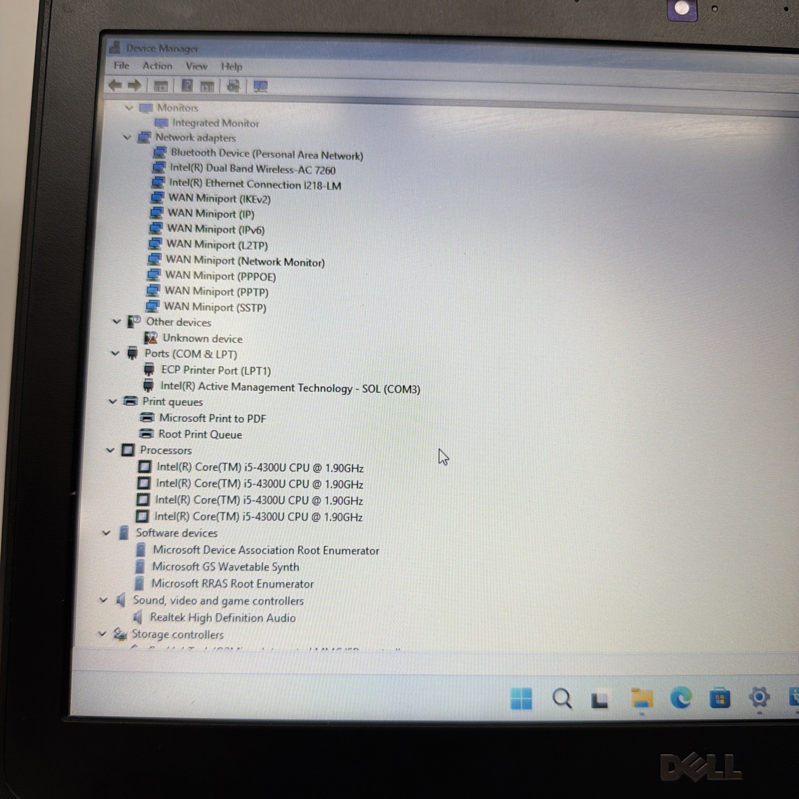 Dell Latitude E7240 i5-4300U 1.9GHz 8GB RAM 128GB SSD Win 11 Pro