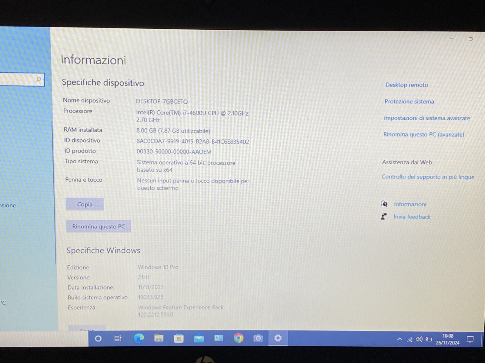 HP ELITEBOOK 820 G1 NOTEBOOK 12.5″ REFURBISHED CPU I7-4600U 2.70GHZ RAM 8GB