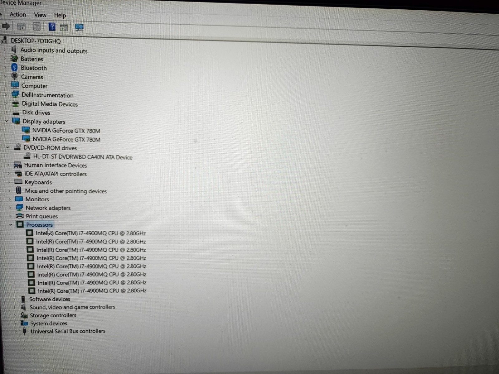 Alienware 18 Laptop Intel Core i7-4th Gen 2.8GHz 32GB 250gb ssD GTX780M X2