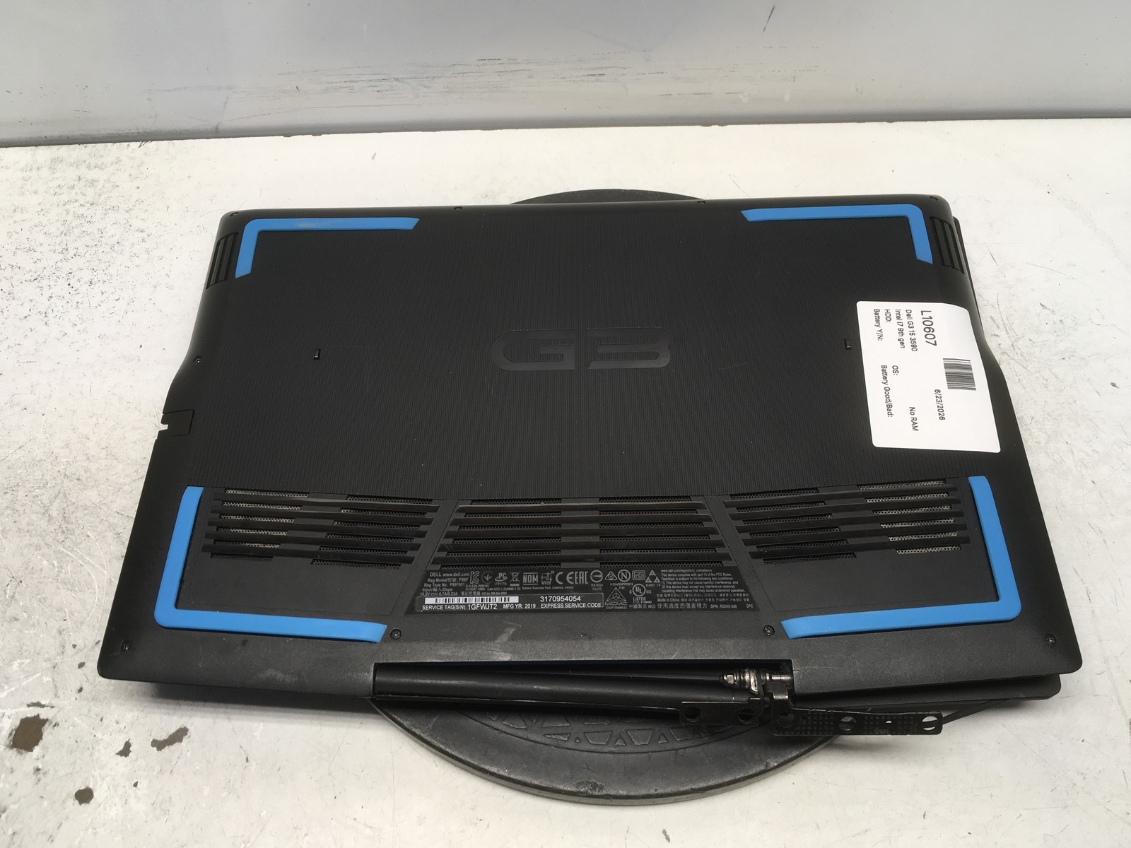 Dell G3 15 3590 Intel Core i7-9750H Nvidia GeForce GTX 1650