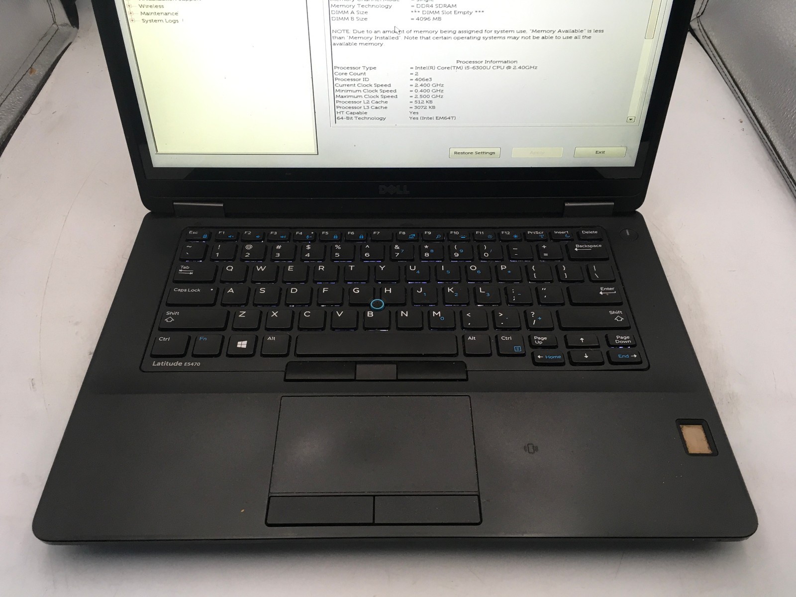 DELL LATITUDE E5470 – BOOTS TO BIOS -LOT OF 2- INTEL I5 6300U – NO RAM -READ- BB