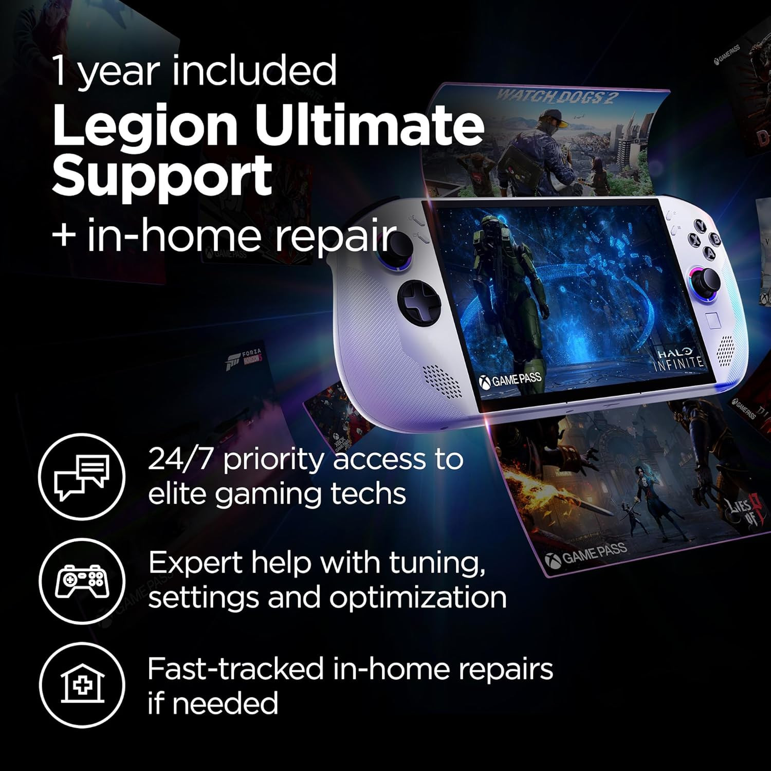 Legion Go S – 2025 – Mobile Gaming Console – AMD Radeon Graphics – 8″ Puresight