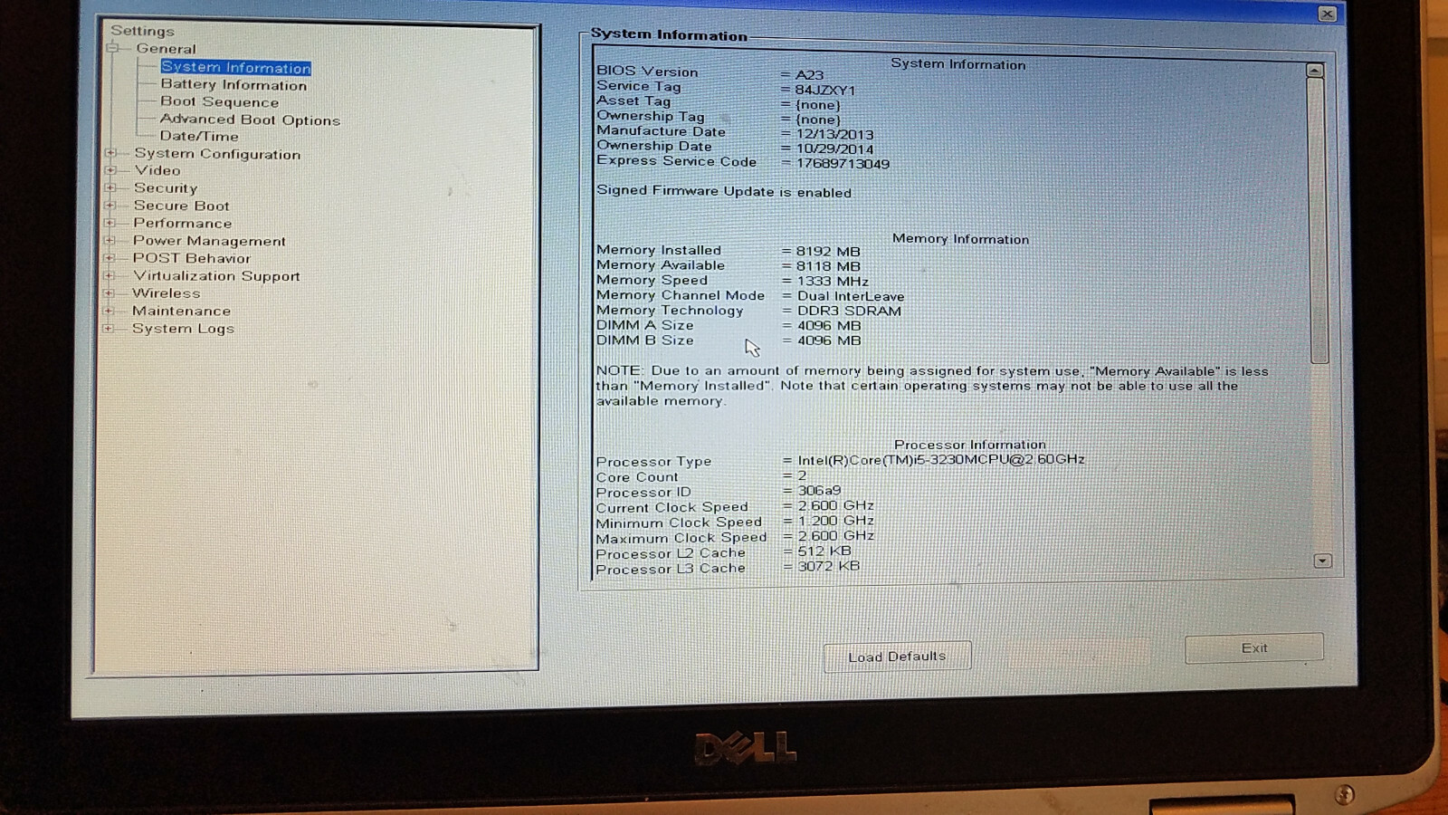 Dell Latitude E6430 Laptop Intel Core i5-3230M 2.60GHz 8GB RAM No HDD OS REPAIR