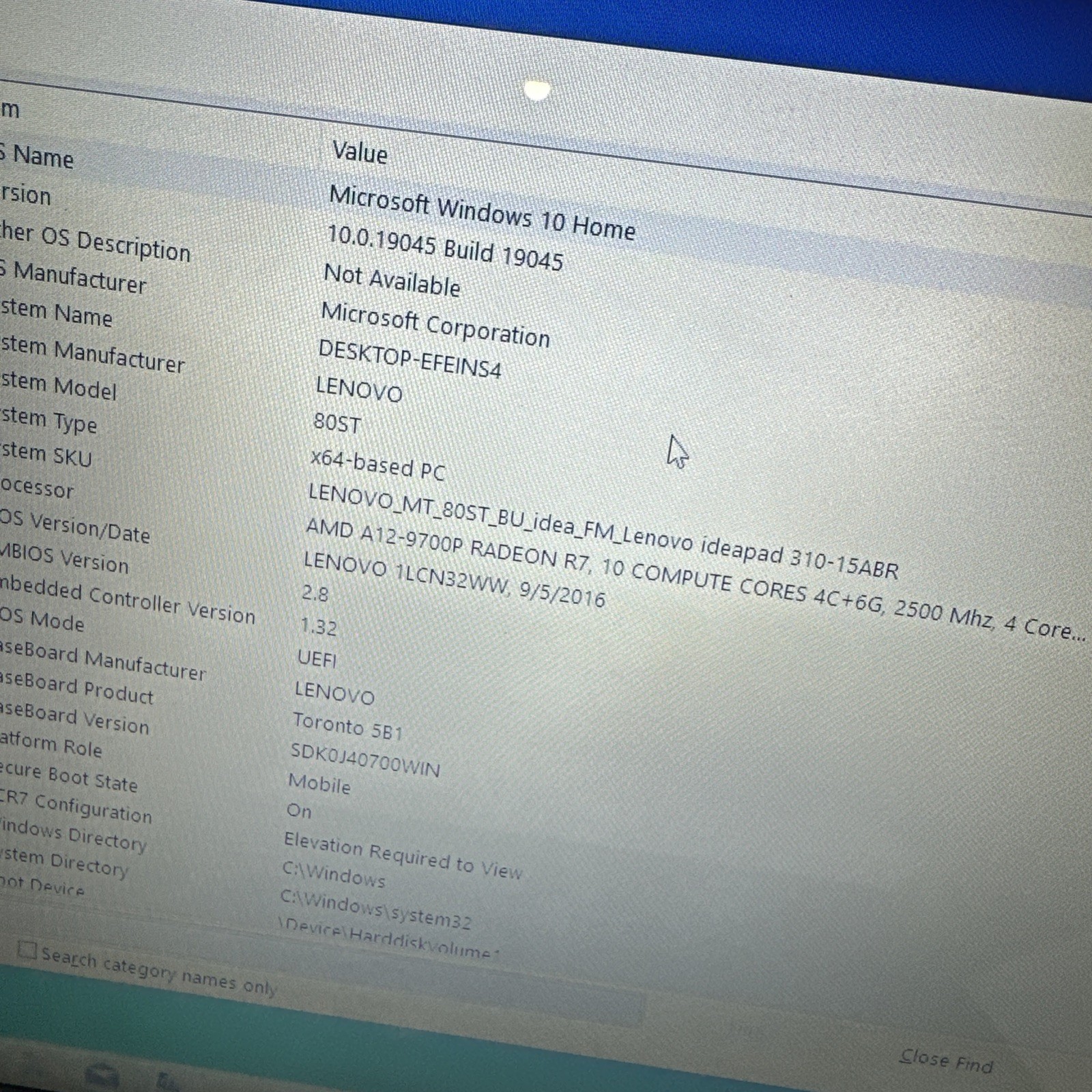 Lenovo Ideapad 310 15″ Laptop AMD A12-9700P 12gb Ram 500gb SSD Win 10 Home