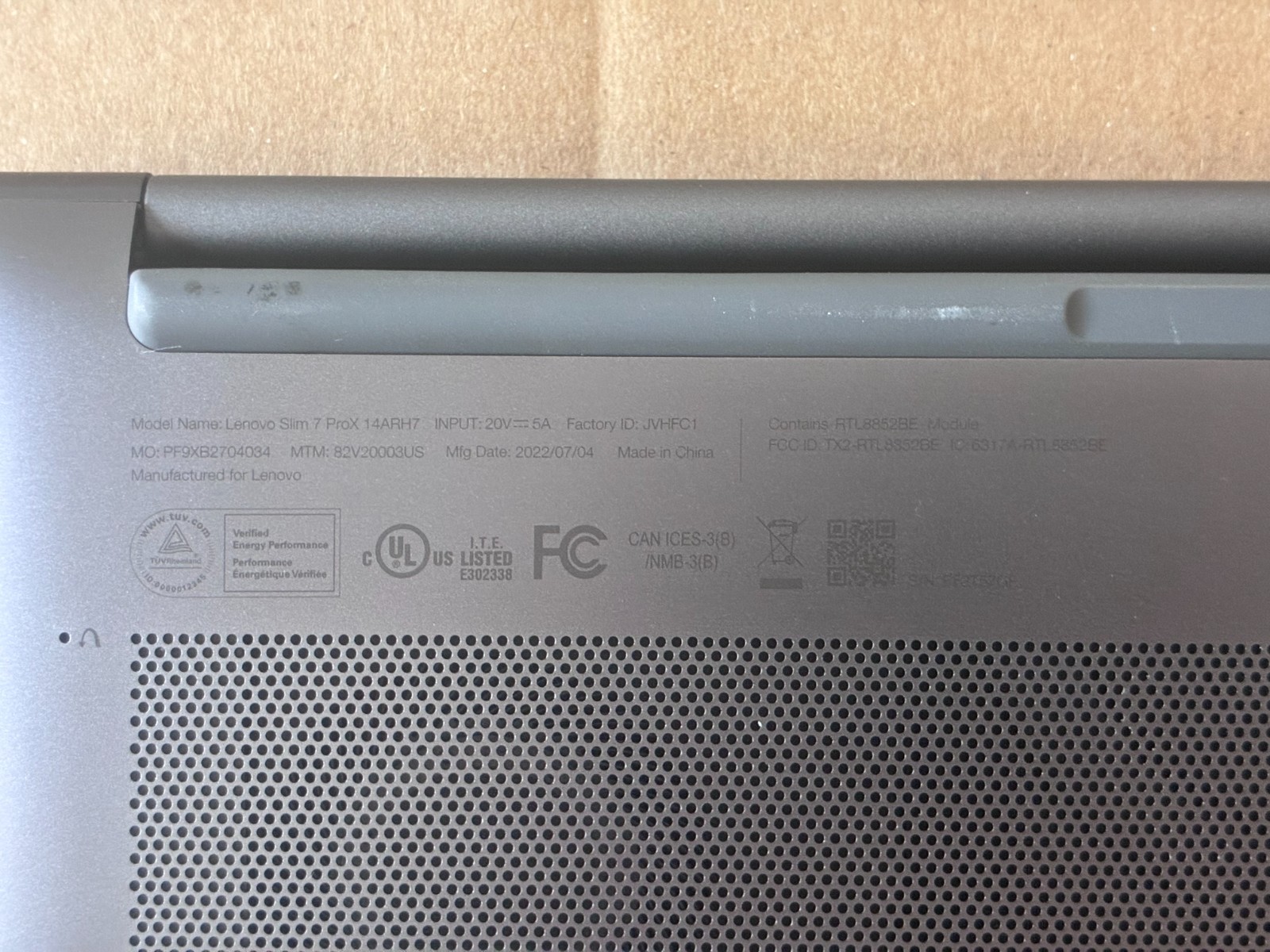 *As-Is* Lenovo Slim 7 Pro X 14ARH7 14.5″ Ryzen 9 6900HS 16GB NO SSD RTX 3050 |