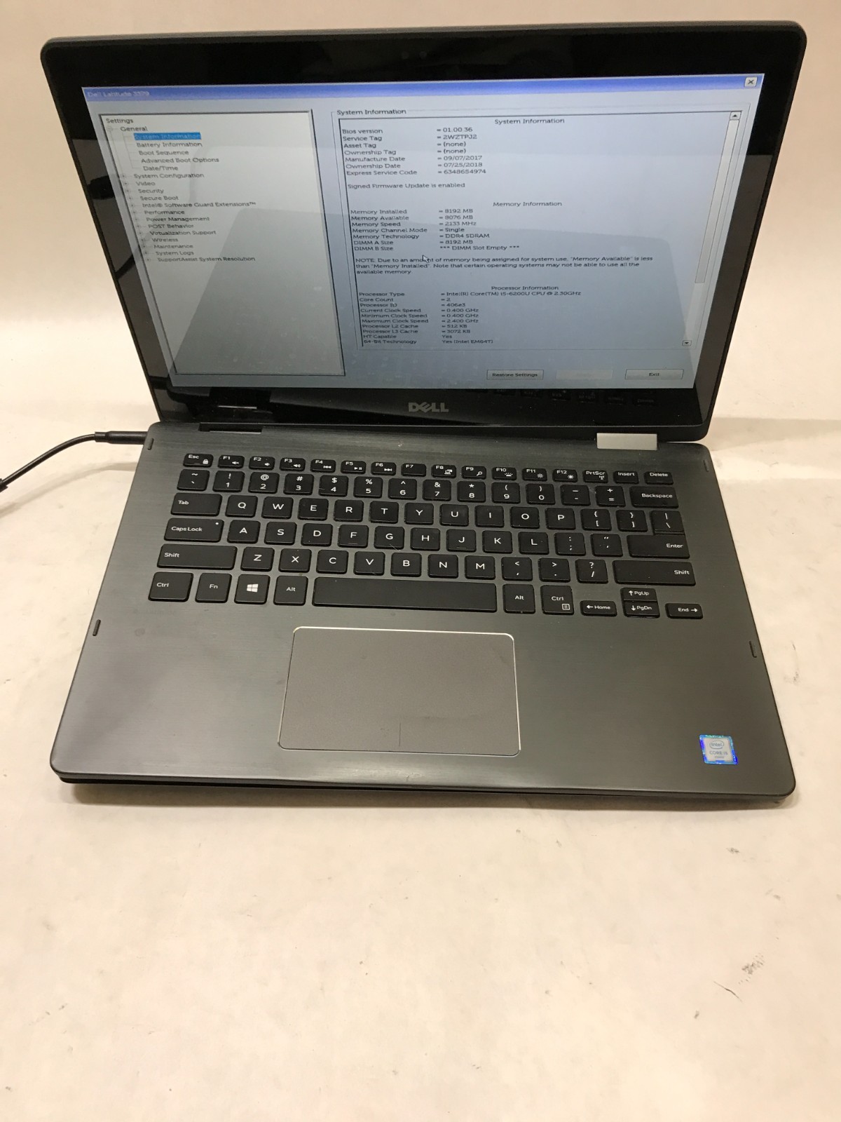 Dell Latitude 3379 13″ Intel Core i5 NO RAM NO HDD/OS For Parts/Repair AS IS -DW