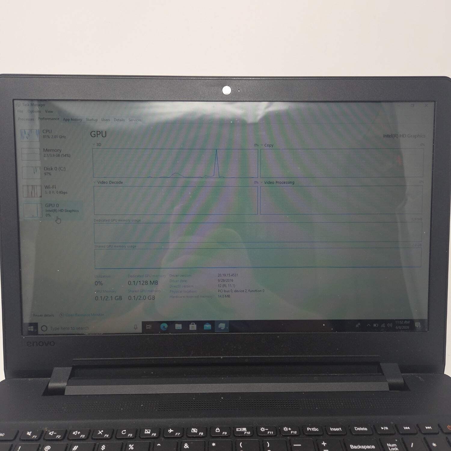Lenovo IdeaPad Celeron N3060 4GB RAM 500GB