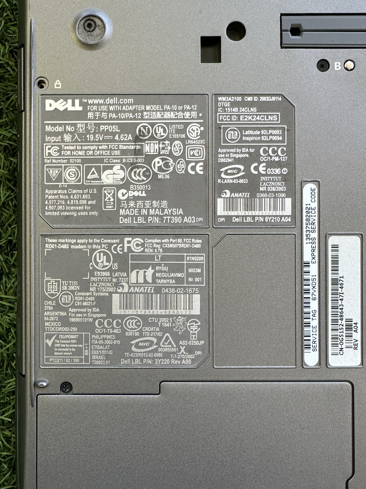 Vintage Dell Latitude D600 Parts Only
