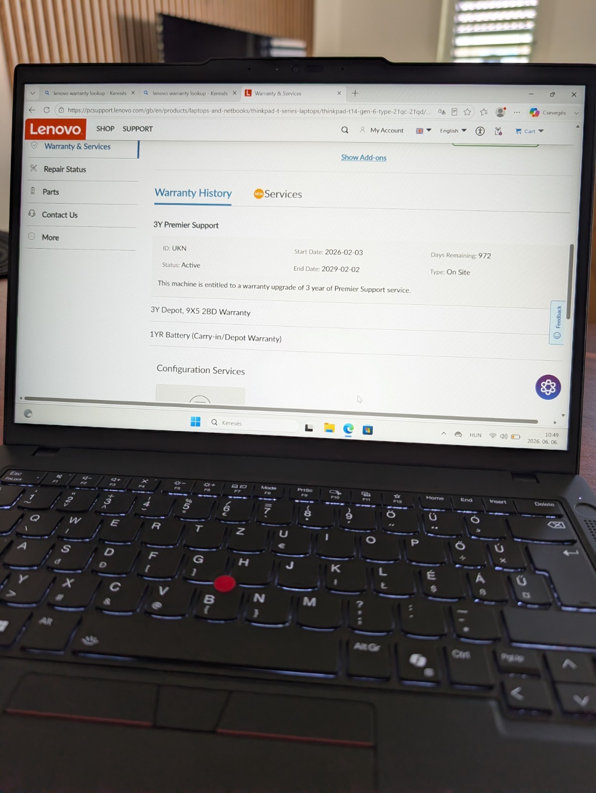 Lenovo ThinkPad T14 Gen 6 / Ultra 7/16gb/512
