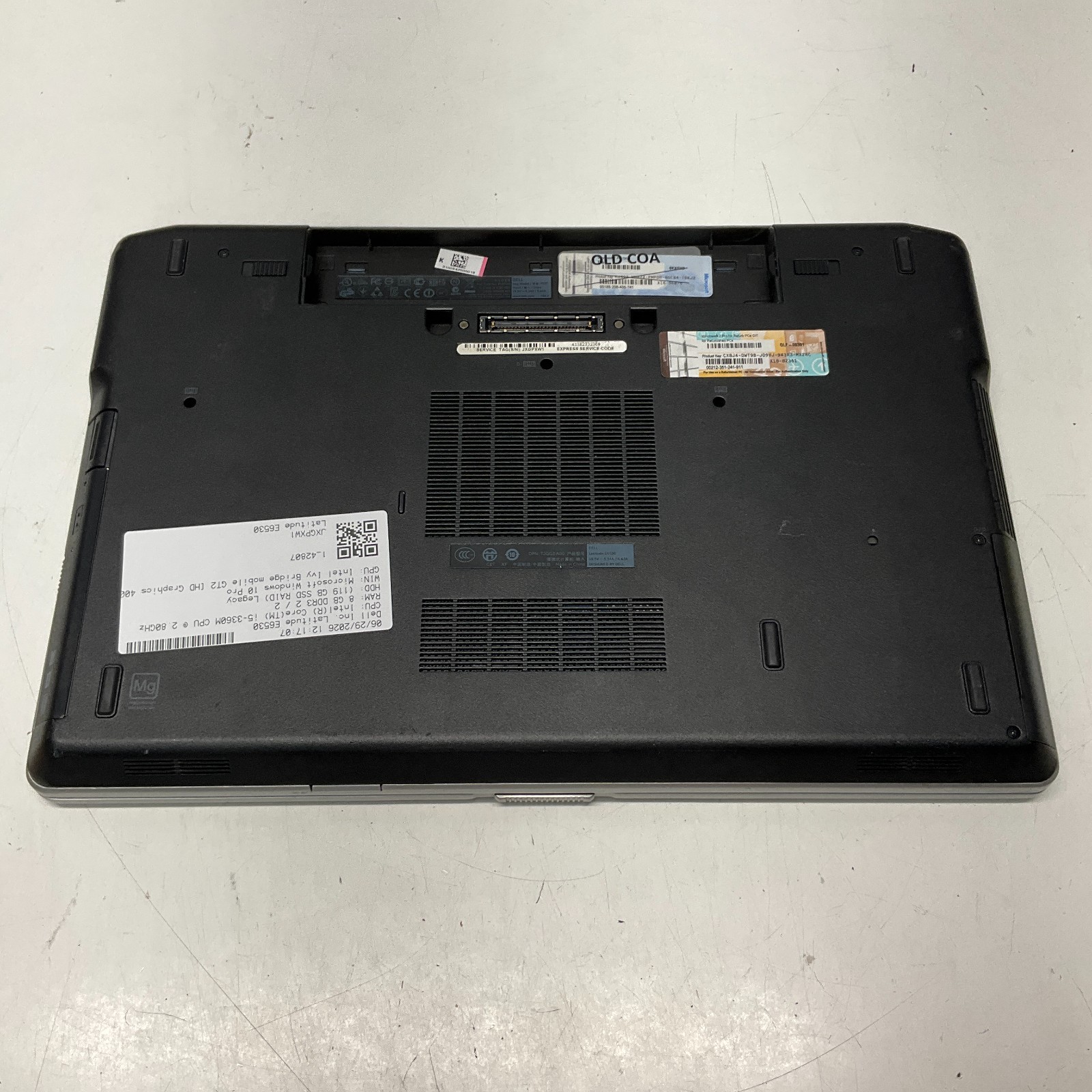 Dell Latitude E6530 Intel Core i5-3360M 2.80GHz 8GB 128GB SSD Win 10 Pro NO BATT