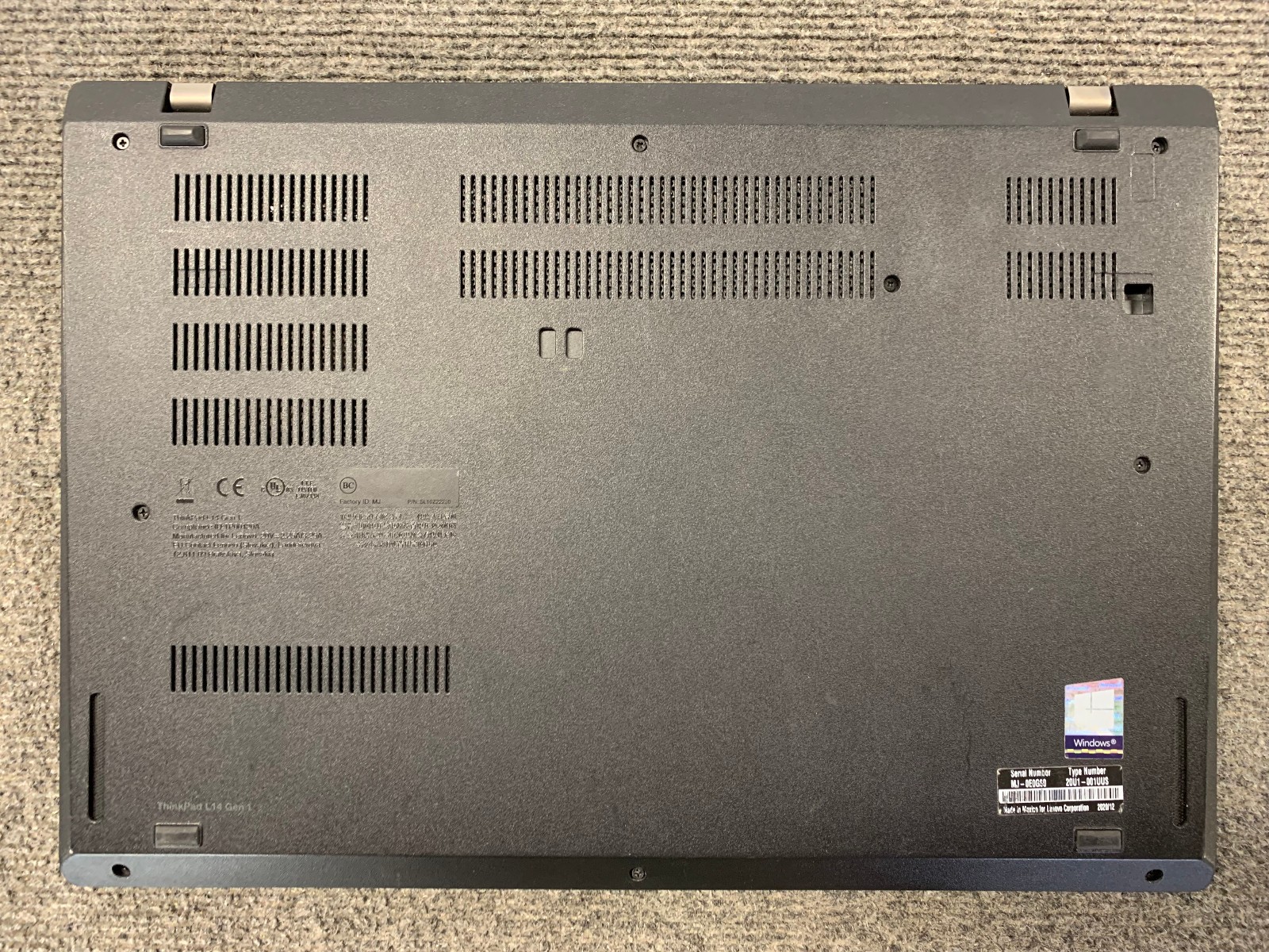 Lenovo ThinkPad L14 Gen 1 14″ Laptop i7-10510U, No RAM/Storage, Remote Managed