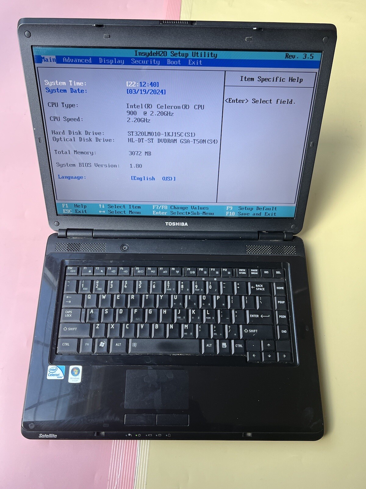 TOSHIBA SATELLITE L305-S5957 Intel Celeron Dual 3GB RAM 320GB HDD LINUX