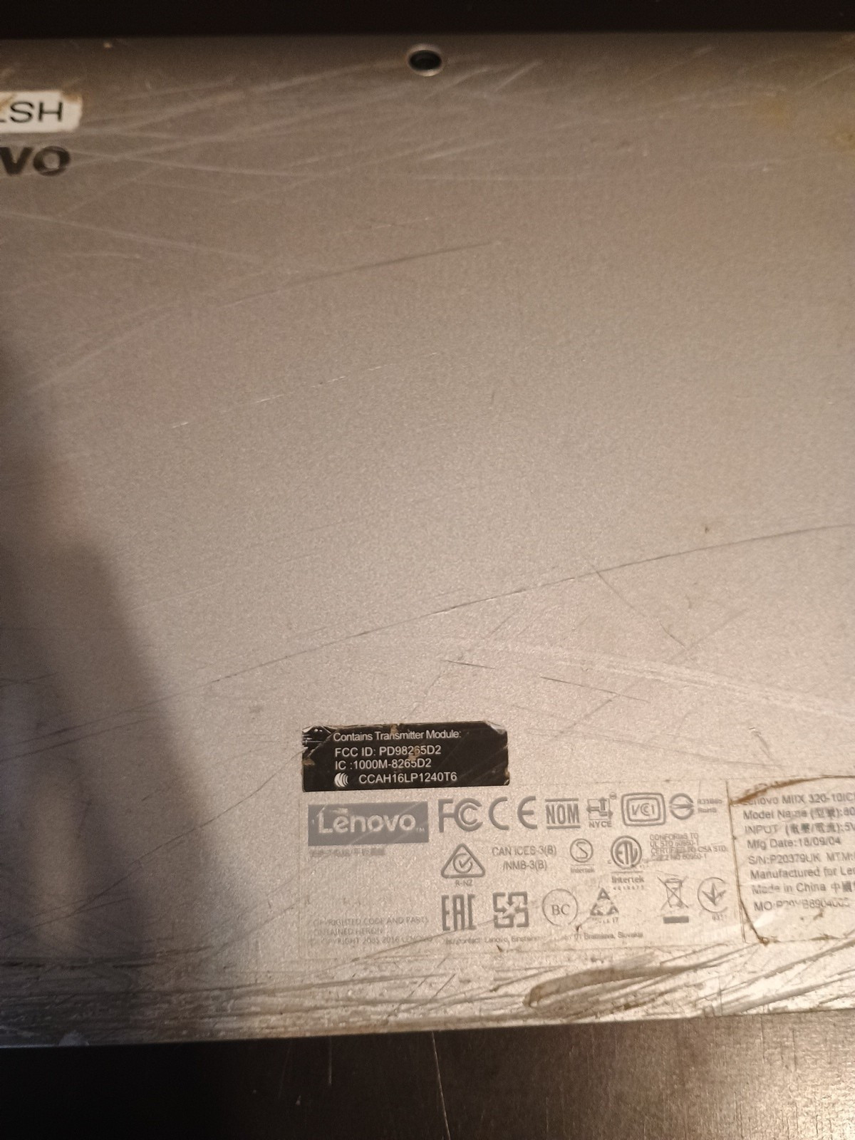 lenovo miix 320-10icr For Repair Only *AS IS*