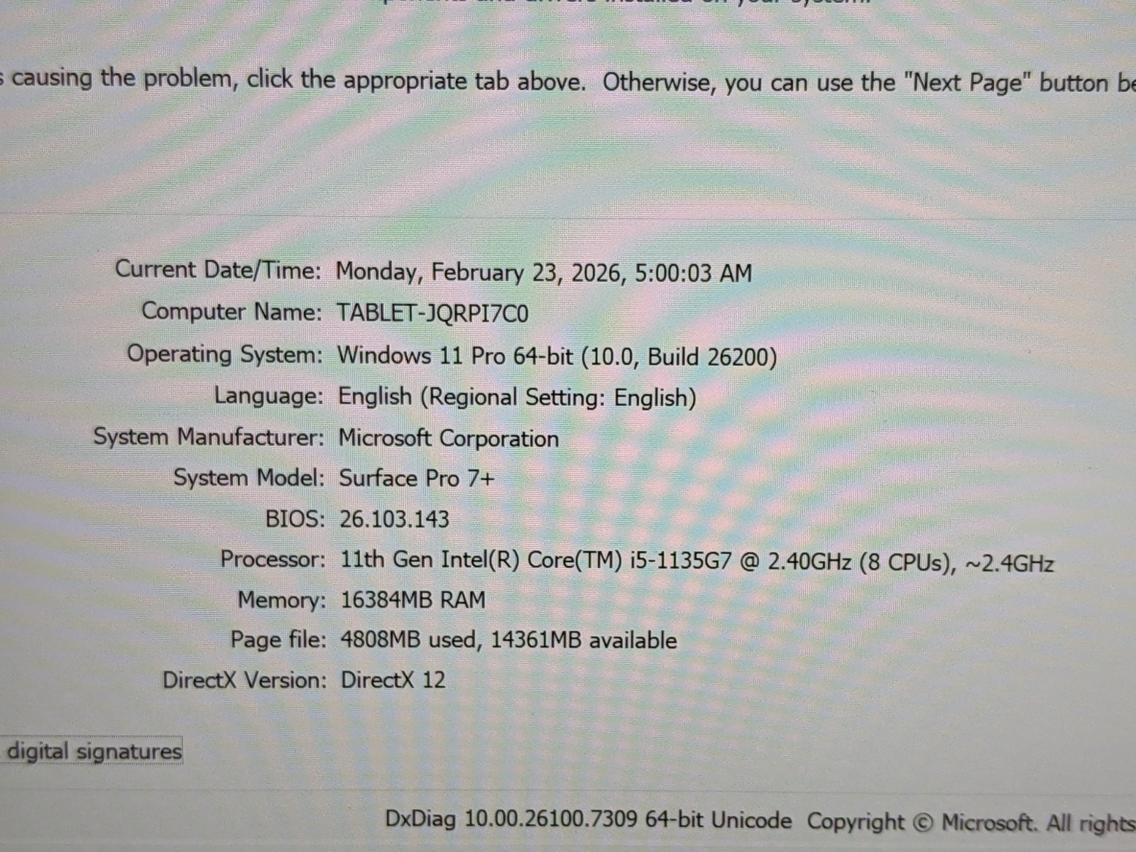 MS Surface Pro 7+ 1961 12.3″ 2736×1824 TOUCH i5-11th 2.4GHz 16GB 256GB W11P +PA