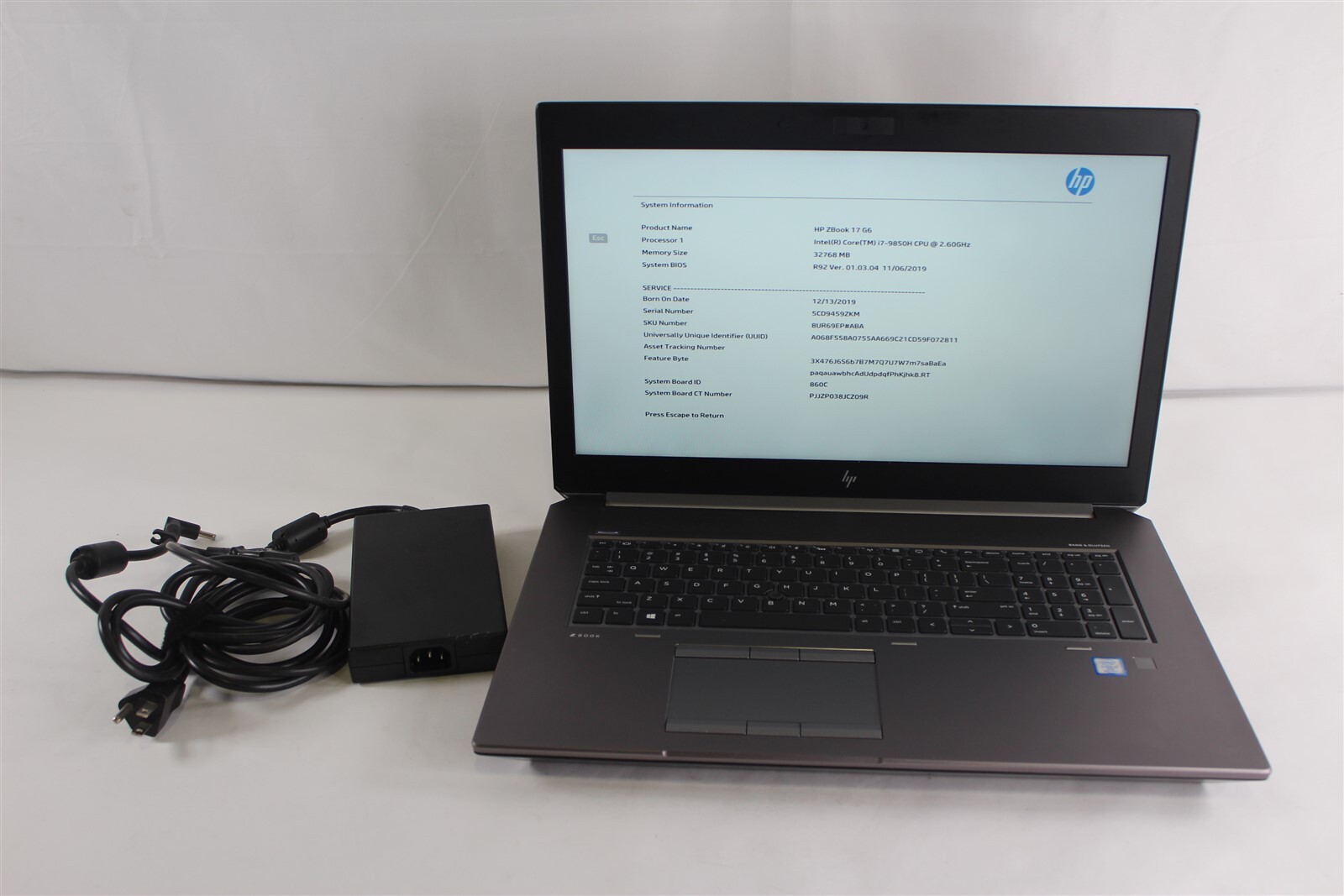 HP ZBook 17 G6 17.3″ FHD i7-9850H 2.6GHz 32GB 512GB NVMe Quadro RTX 3000