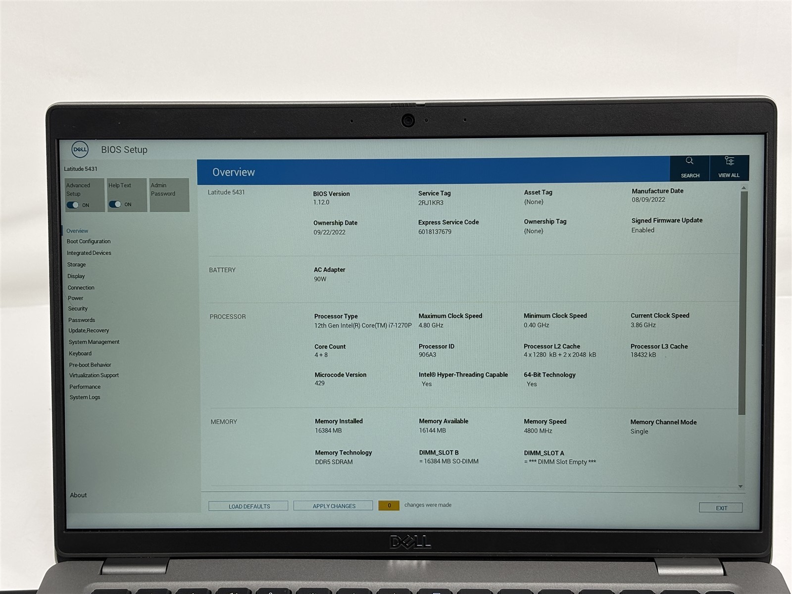 Dell Latitude 5431 14″ 16GB 256GB SSD Intel Core i7-1270P Business Laptop