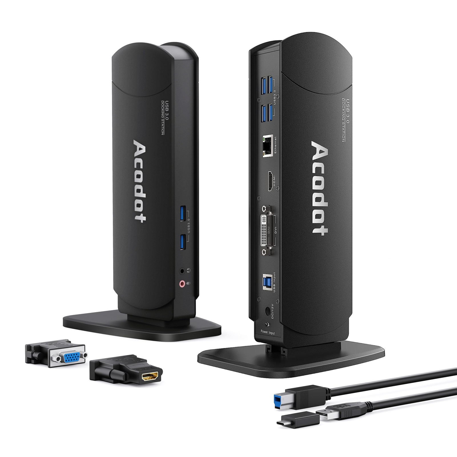 Acodot 13-in-1 USB 3.0 Universal Docking Station Dual Monitor Windows Mac