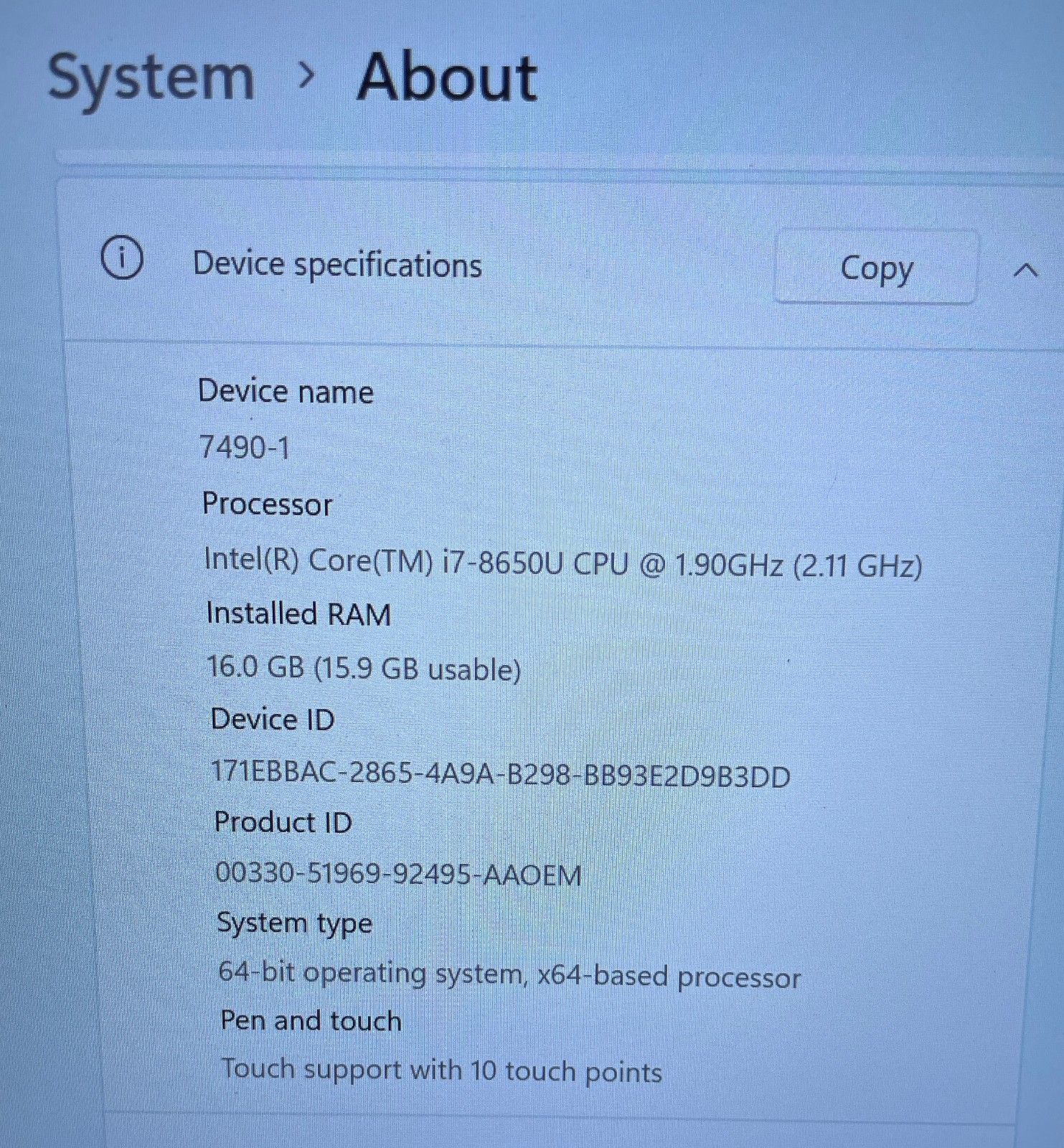 Dell 7490 14″ Laptop i7 *TOUCH* 16GB/512gb+1tb/Win11 Pro 25H2+Office 2021-8 MORE