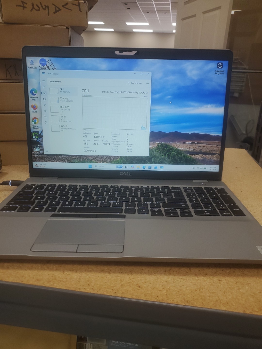 Dell Precision 3550 Laptop – i5-10310U 8GB 256GB SSD 15.6″ 051526-4