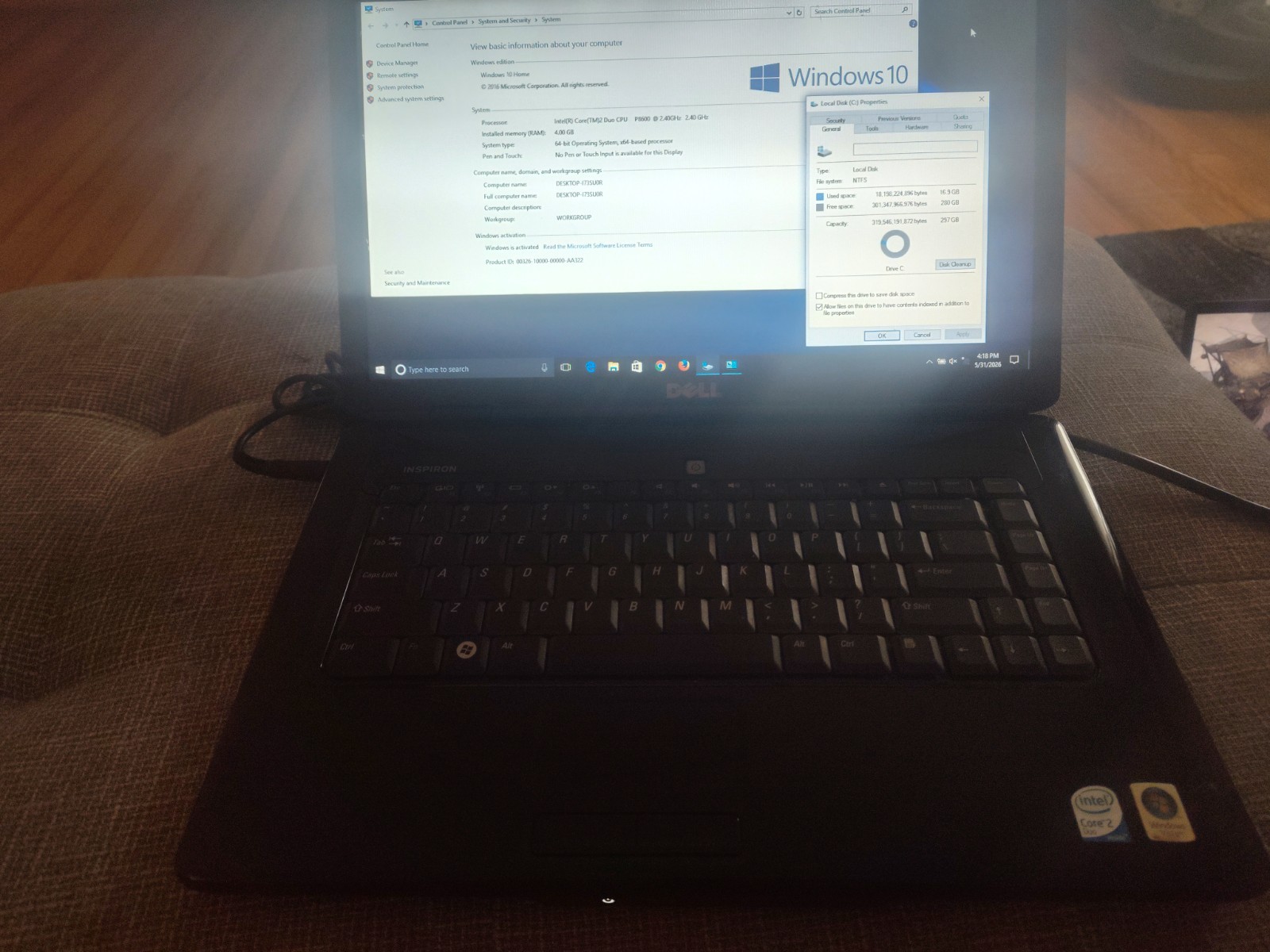 Dell Inspiron 1545 Laptop 4GB/320GB