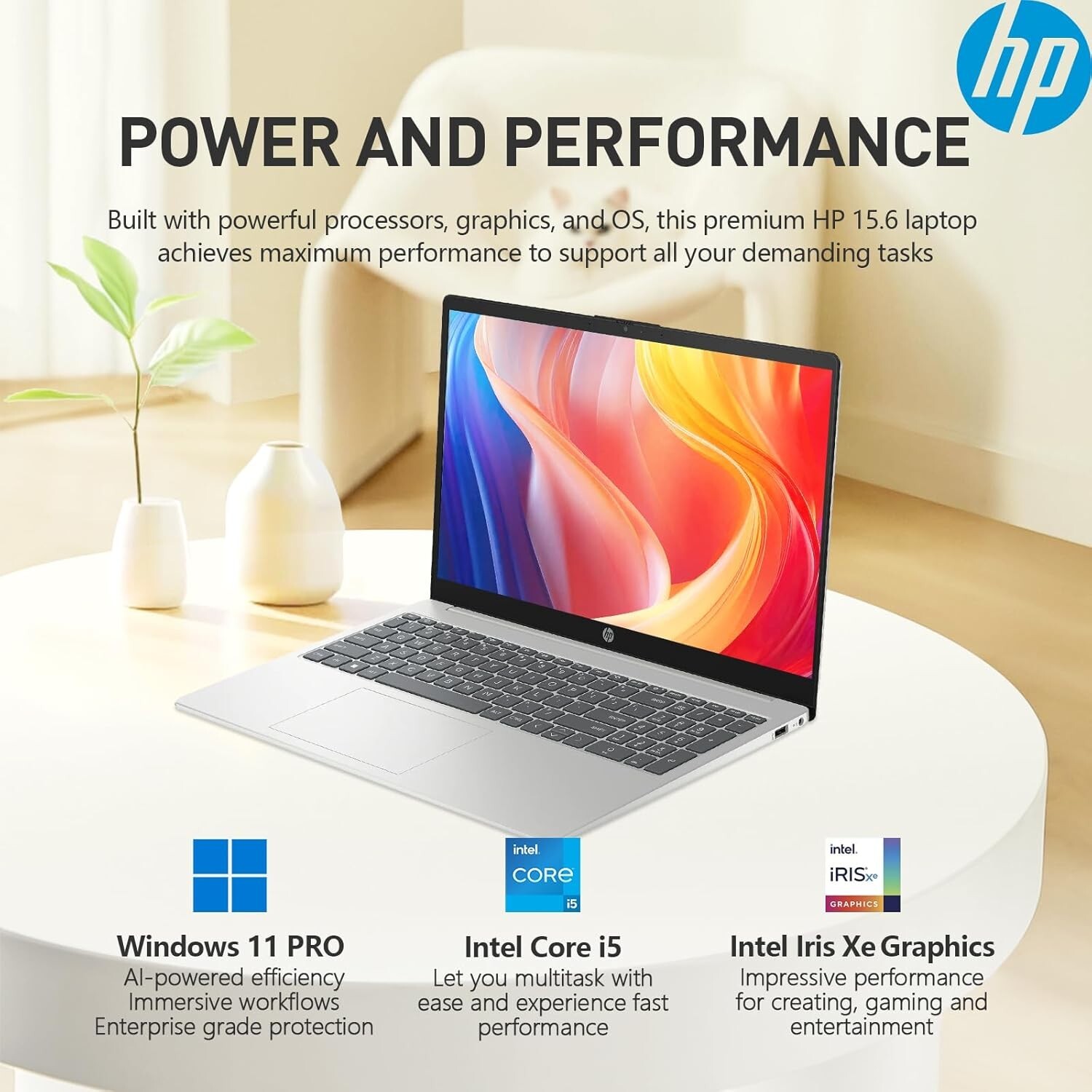 HP Laptop 15.6″ FHD Intel i5-1235U Up to 64GB RAM & 2TB SSD Windows11 Pro+OFFICE