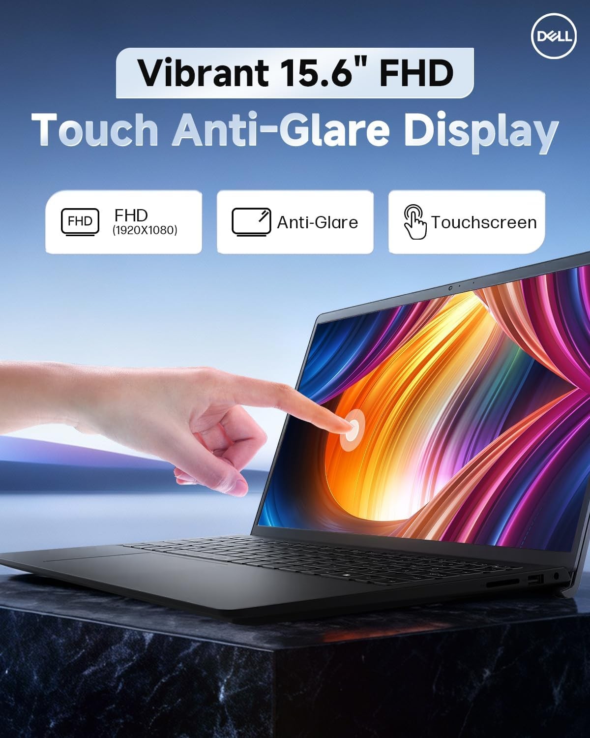 Dell Laptop Inspiron 15 Touchscreen, 15.6″ FHD Intel 10-Core i5-1334U Copilot AI