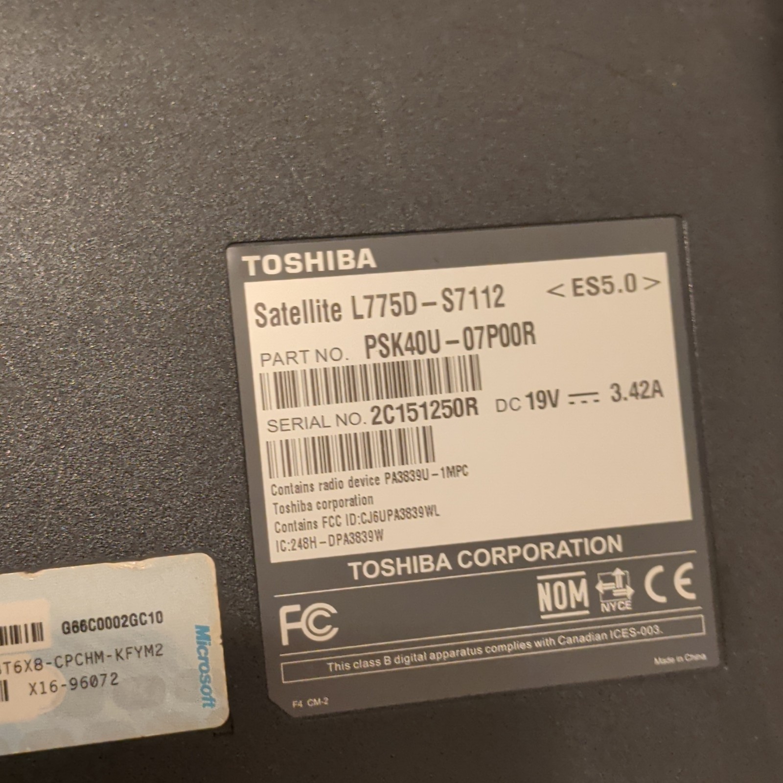 Toshiba Satellite L775D-S7112 17.3″ AMD A-Series 4GB 640GB HDD Windows